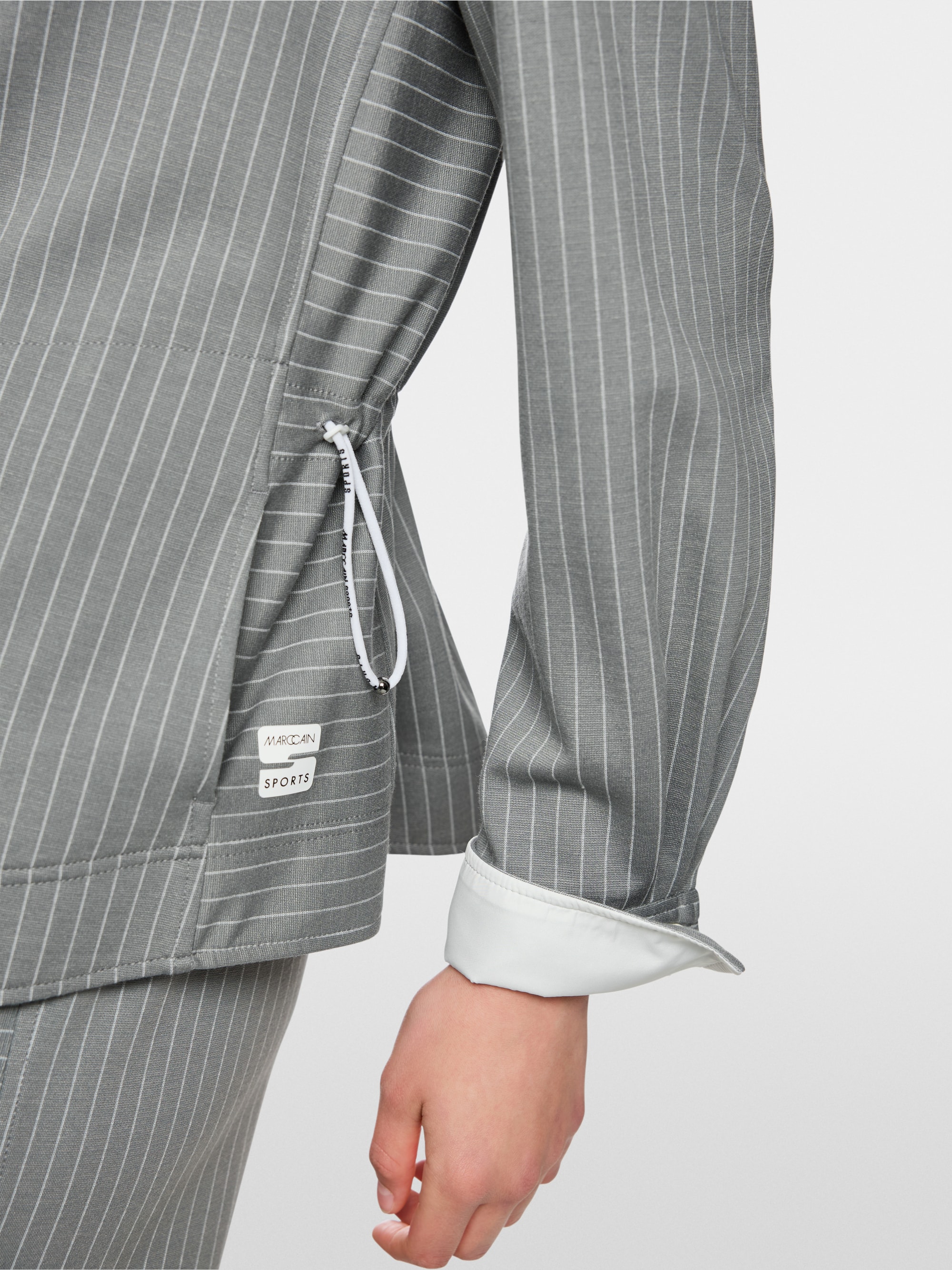 Striped shirt jacket