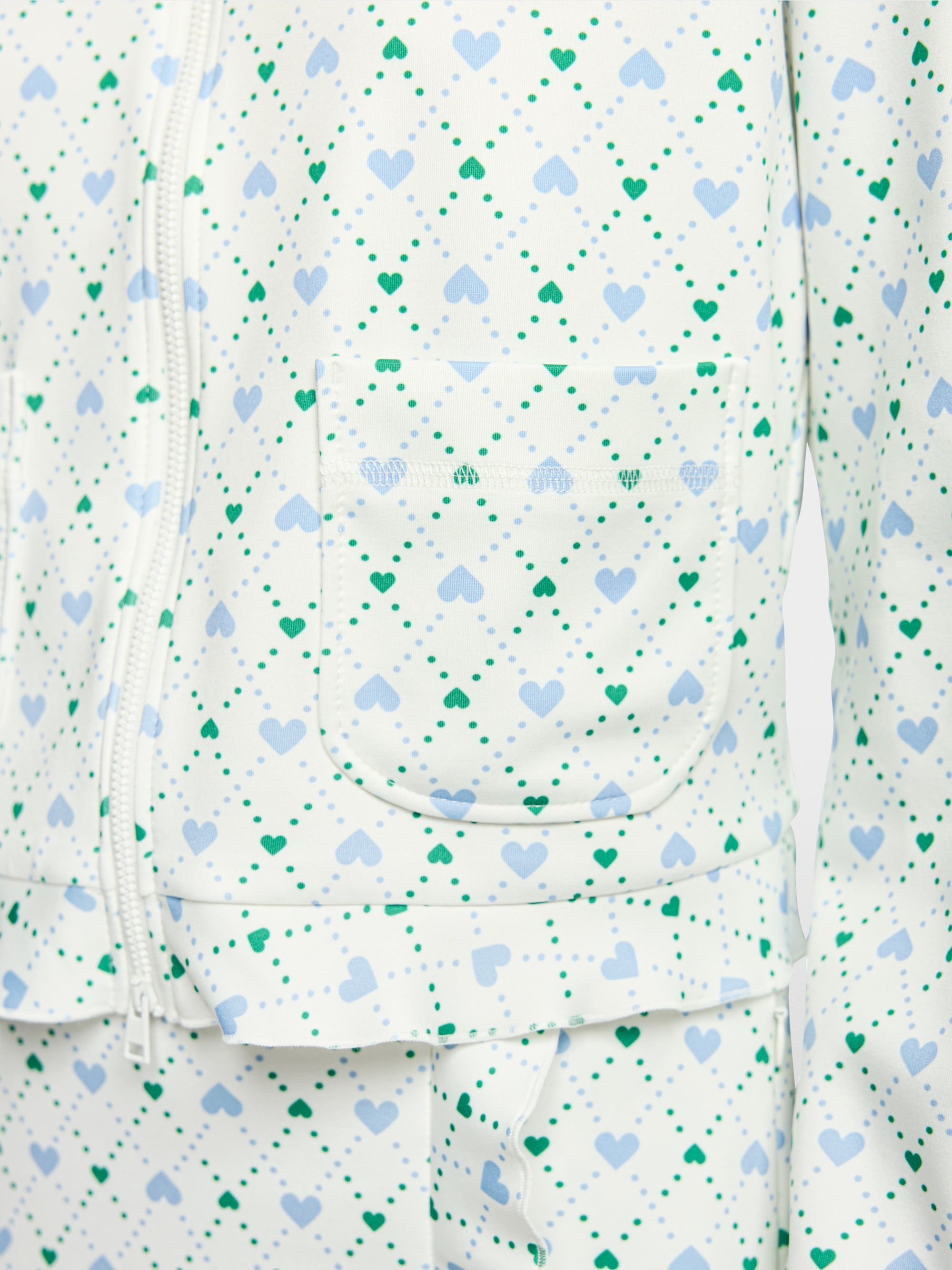 Scuba jersey print blouson