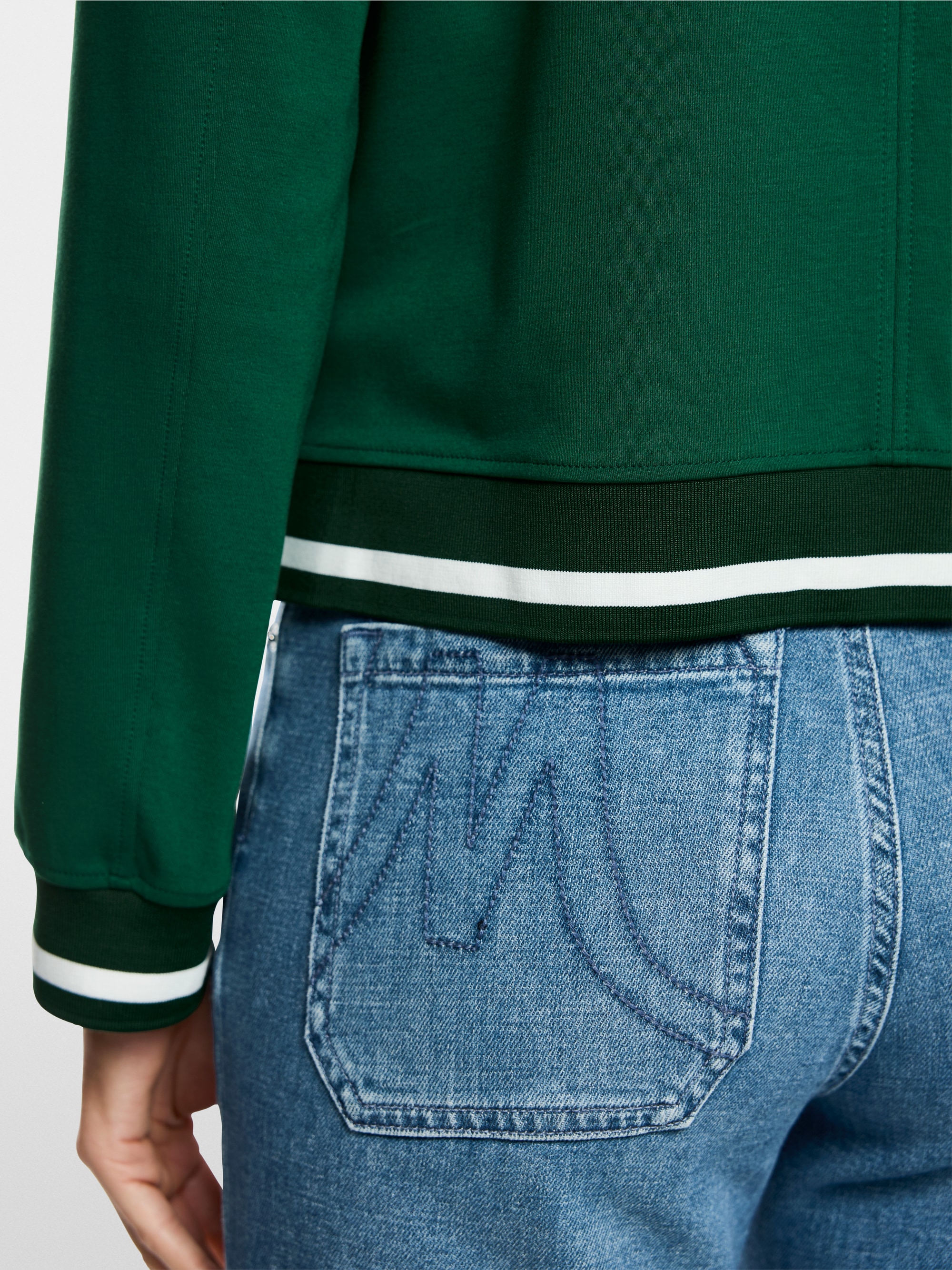 Sporty blazer with striped details