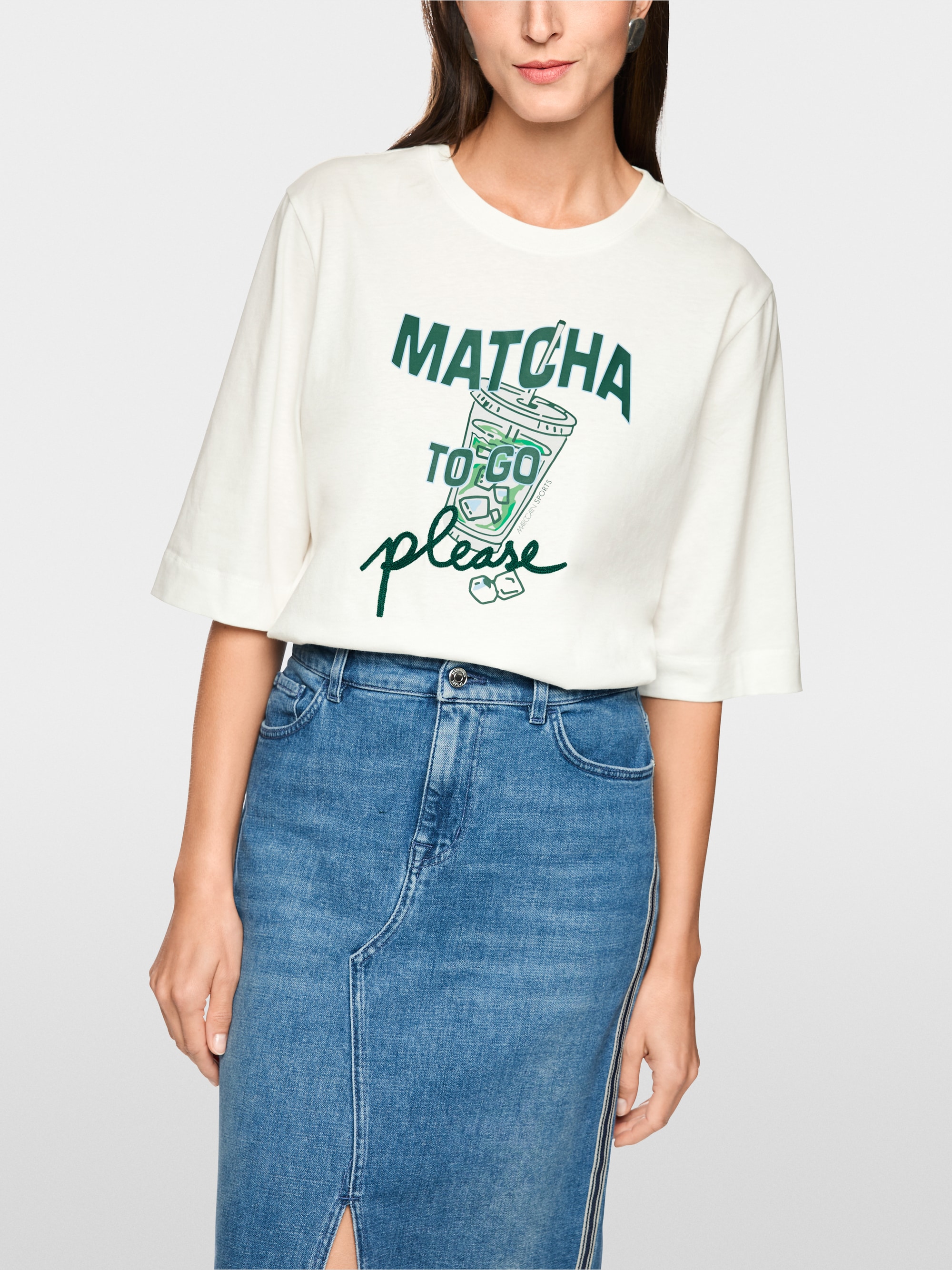 ‘Rethink Together’ matcha print shirt