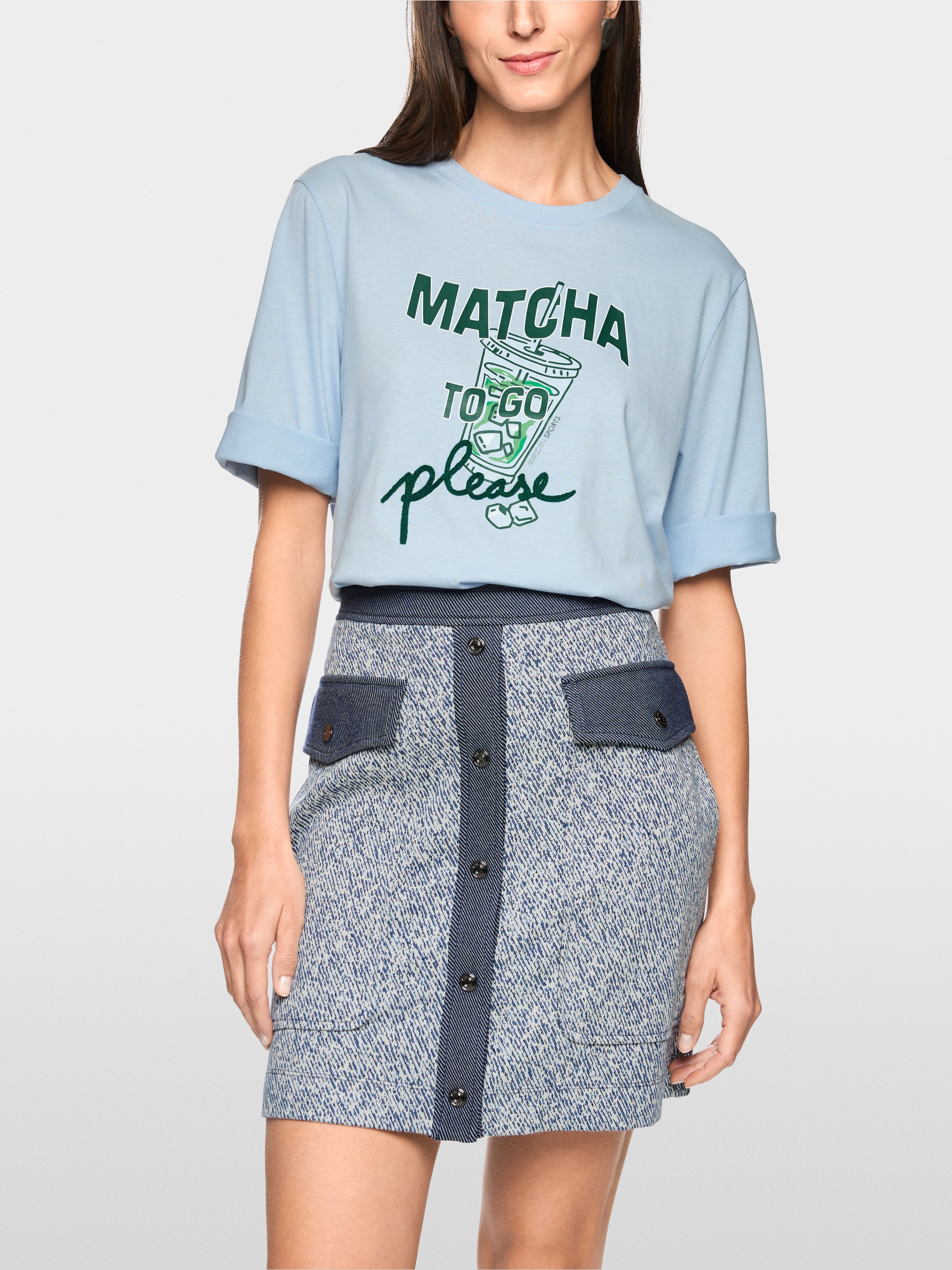 ‘Rethink Together’ matcha print shirt