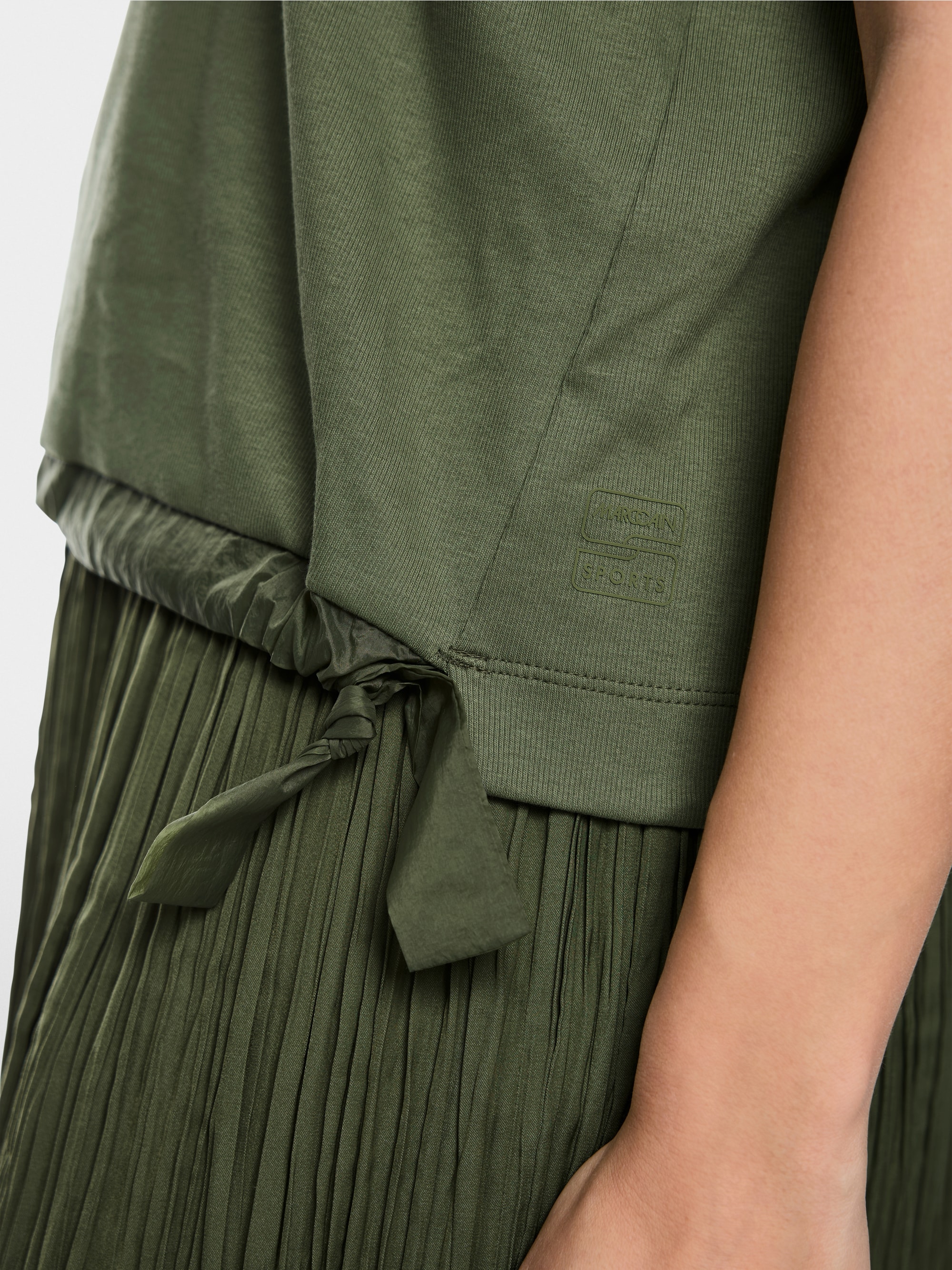 Materials mix T-shirt