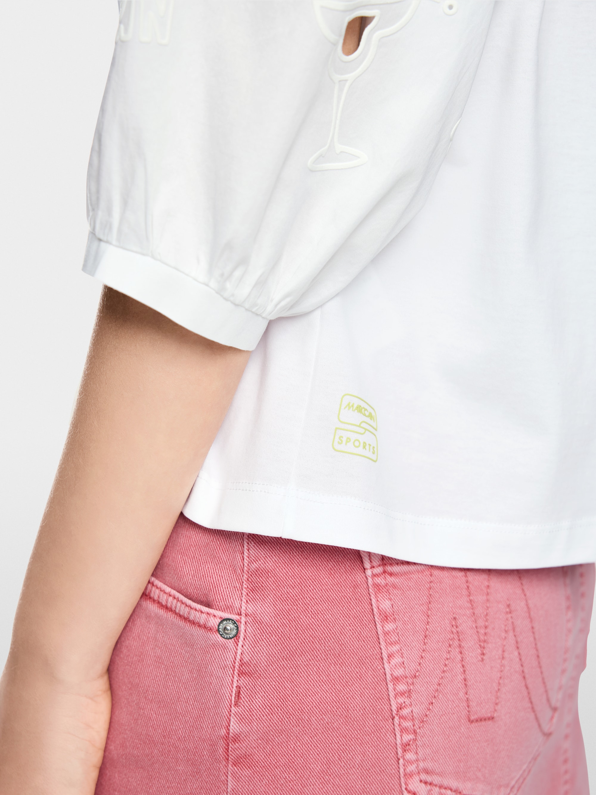 Shirt with 3/4 balloon sleeves