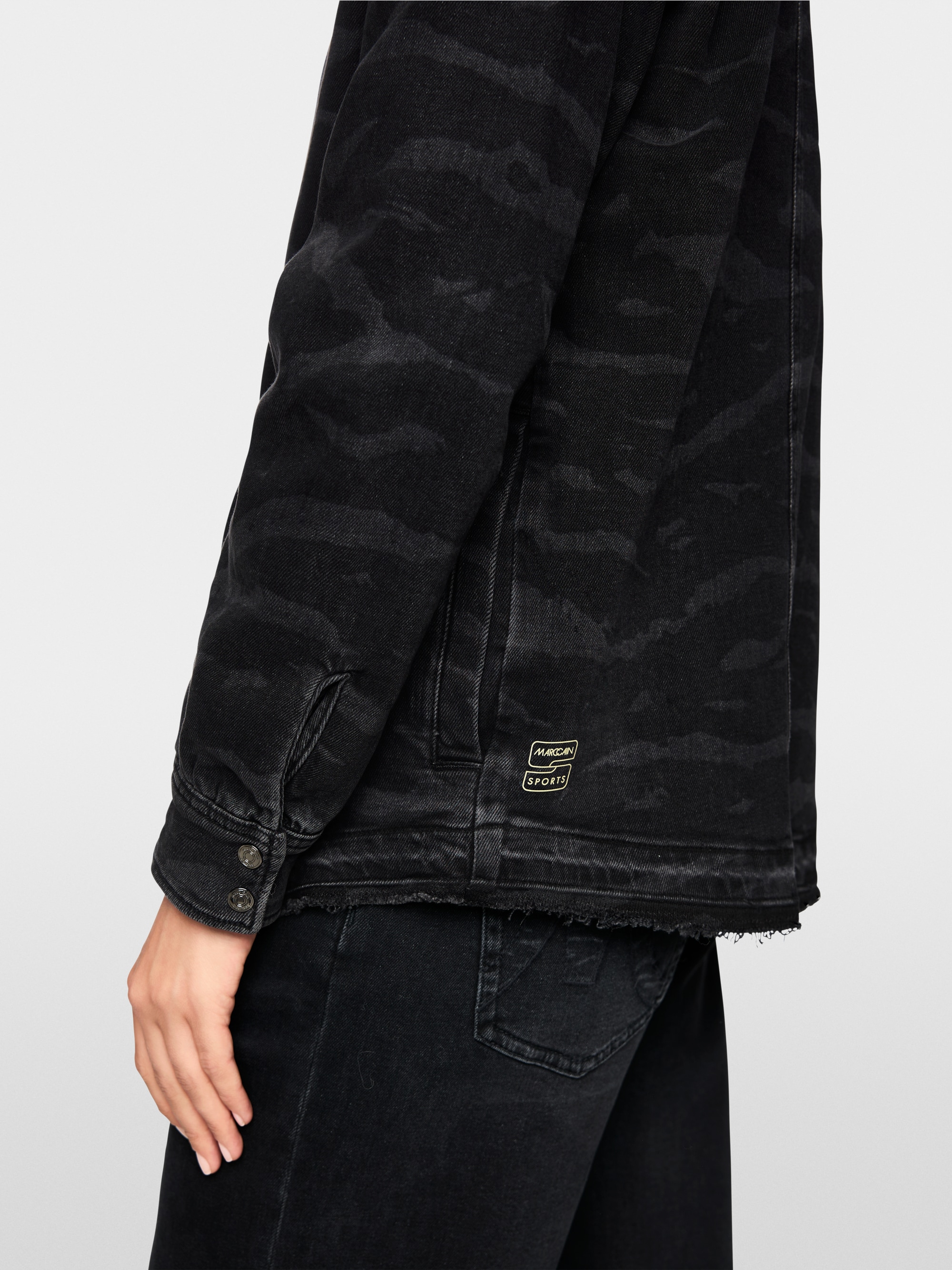 Chemisier en denim avec imprimé animalier