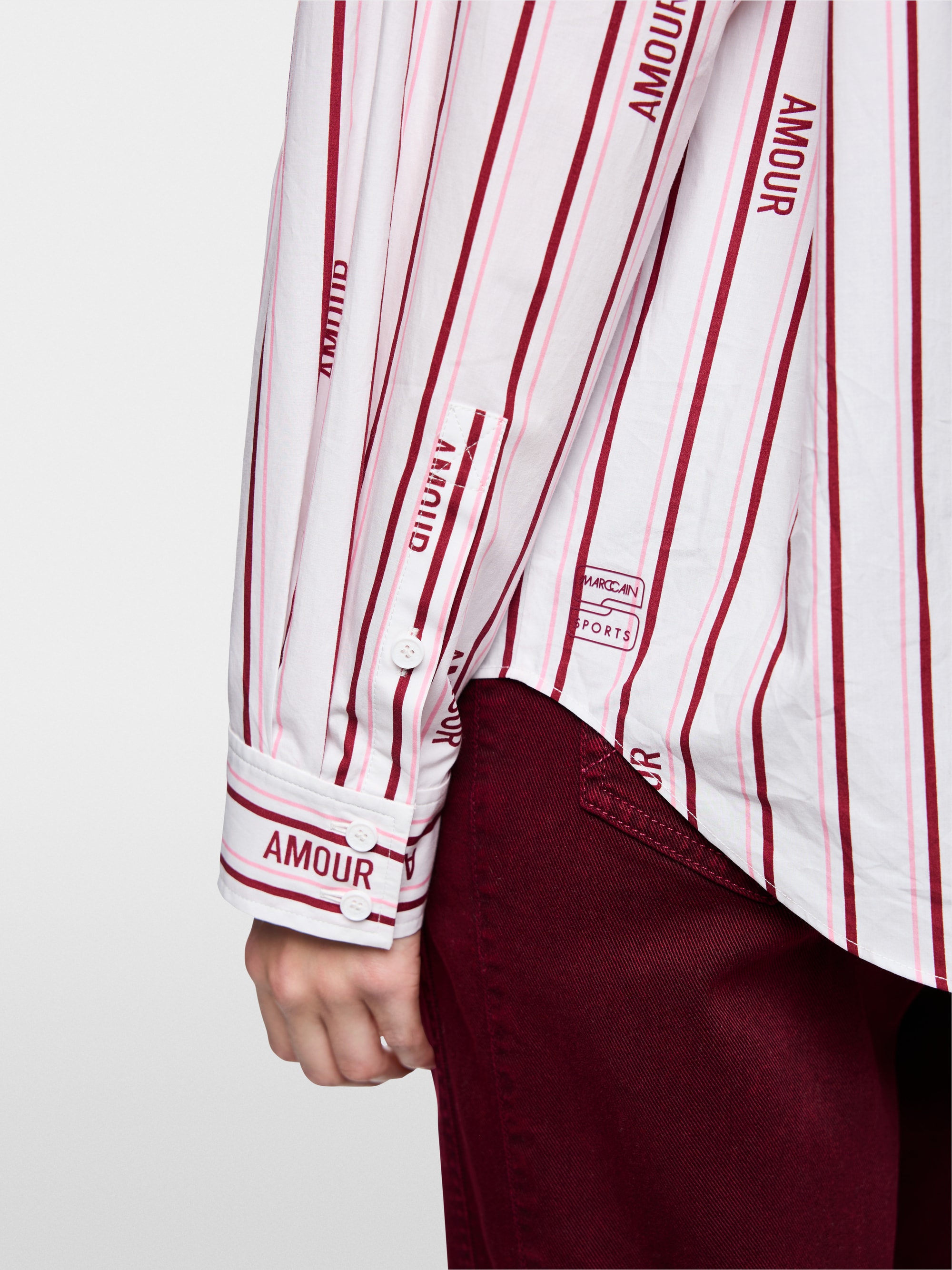 ‘Rethink Together’ striped blouse