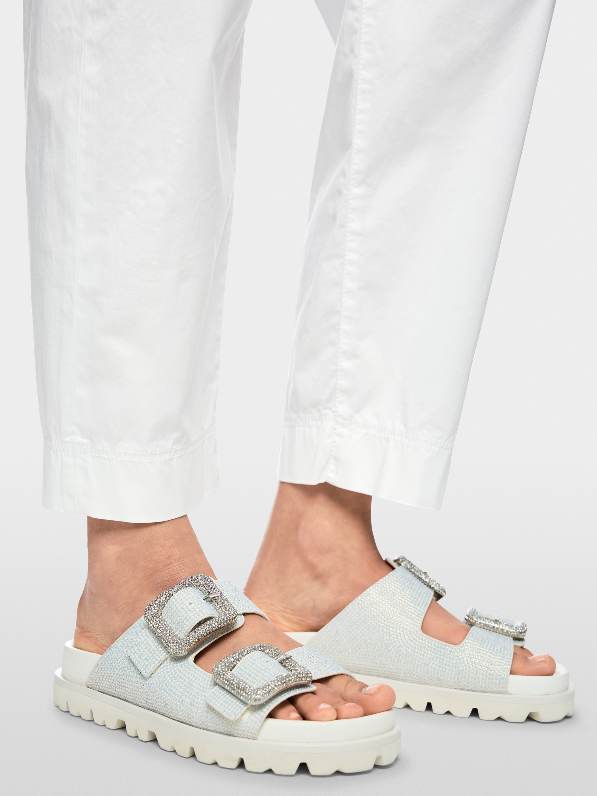 Pantalon en tissu RUMA coupe décontractée en forme de O