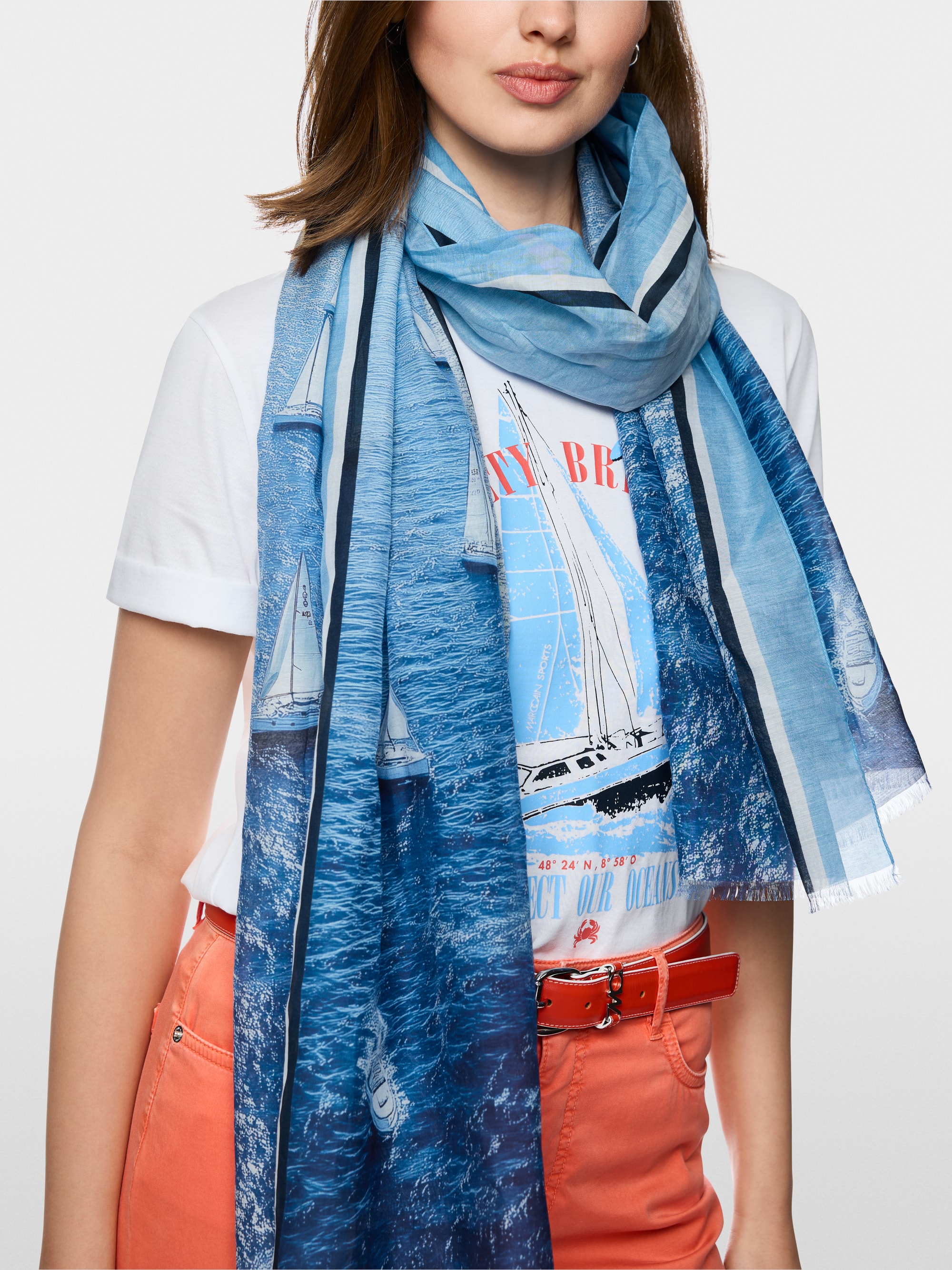 Écharpe à motif maritime