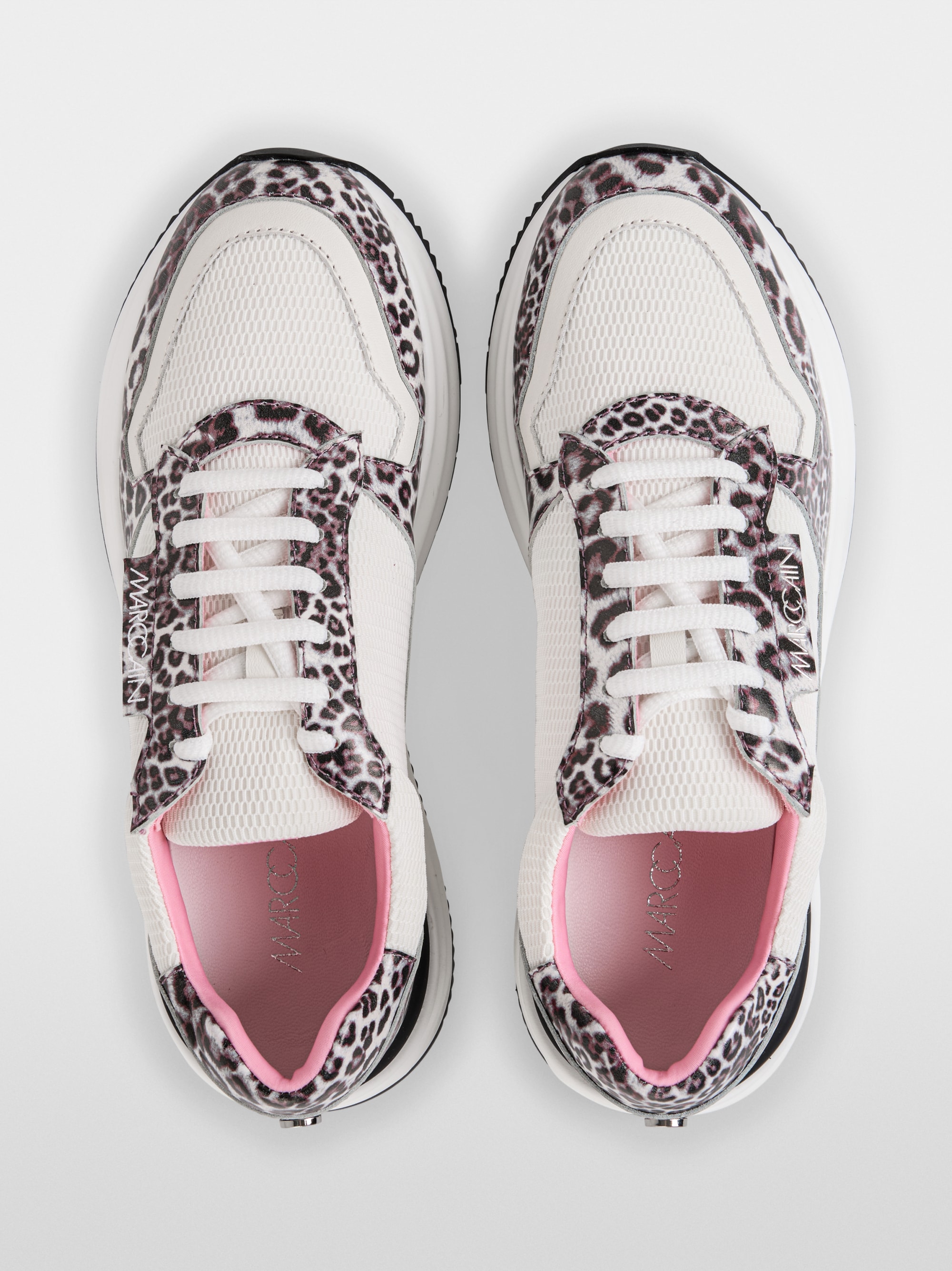 Trainers in a mix of materials