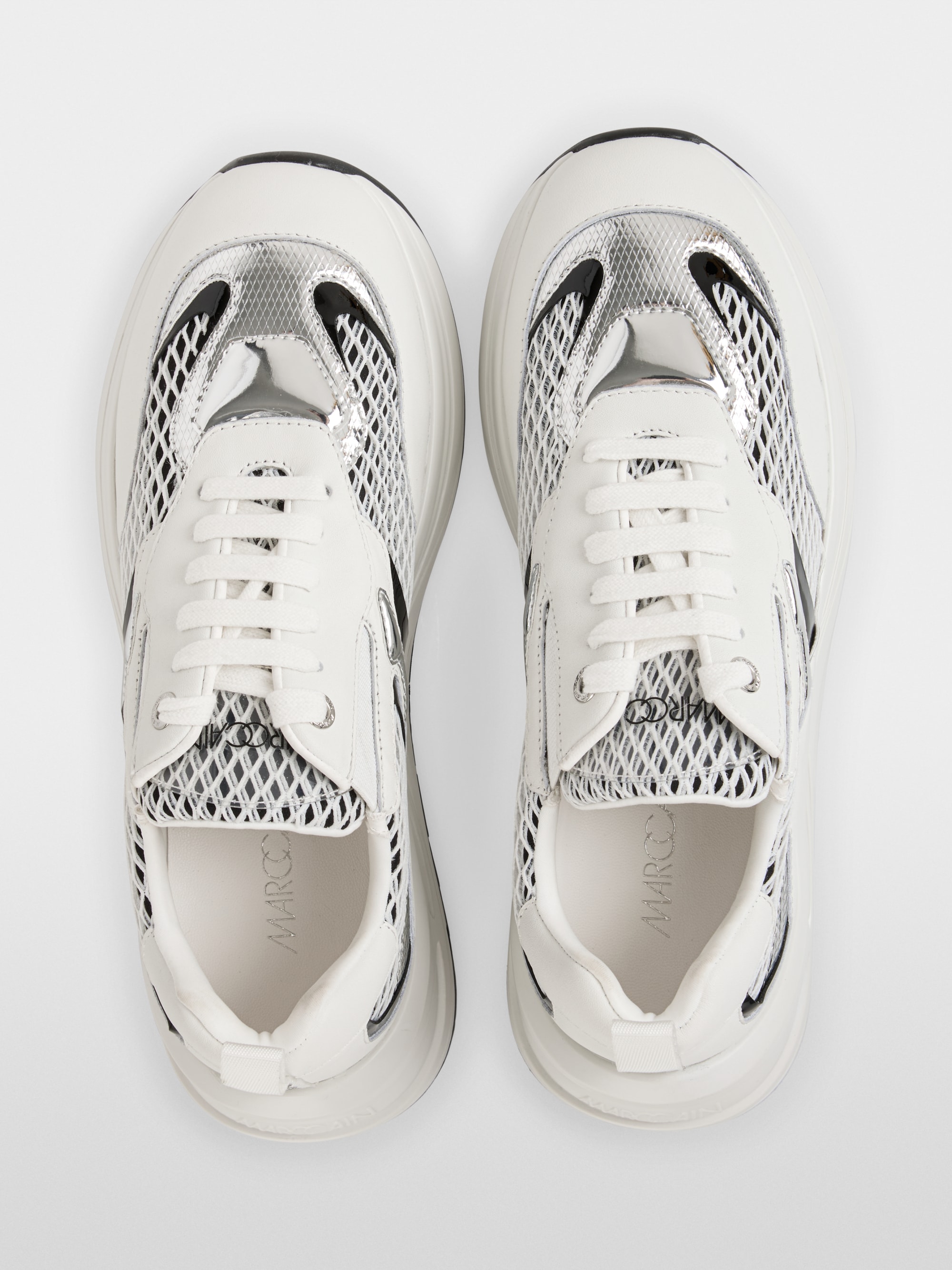 Trainers in a mix of materials