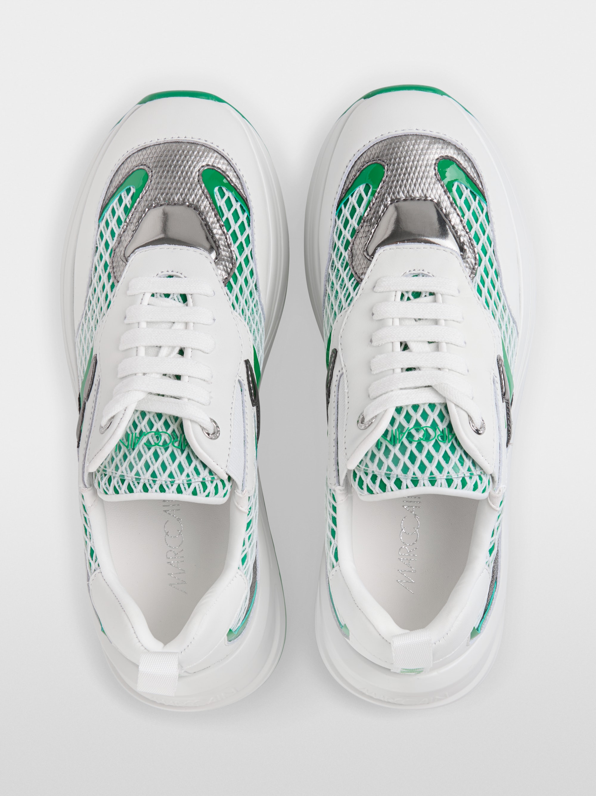 Trainers in a mix of materials