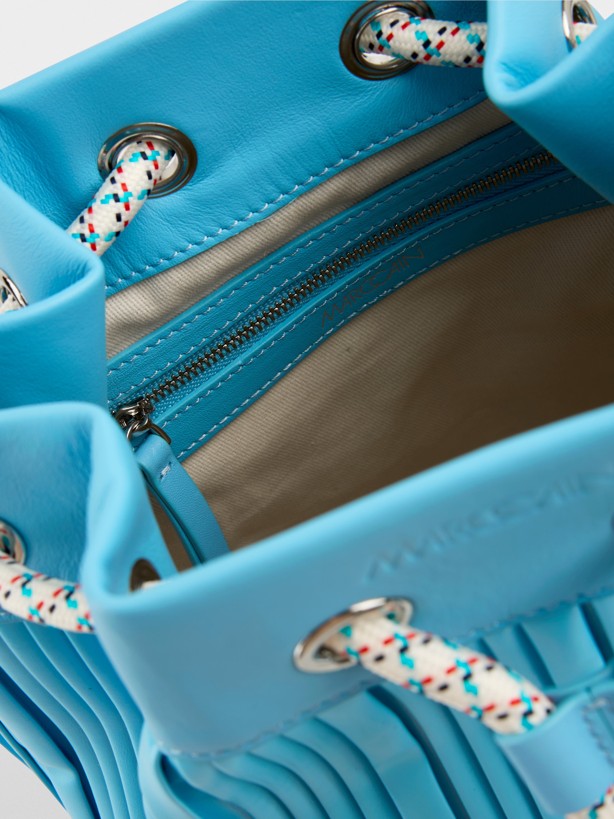 Faux leather bucket bag