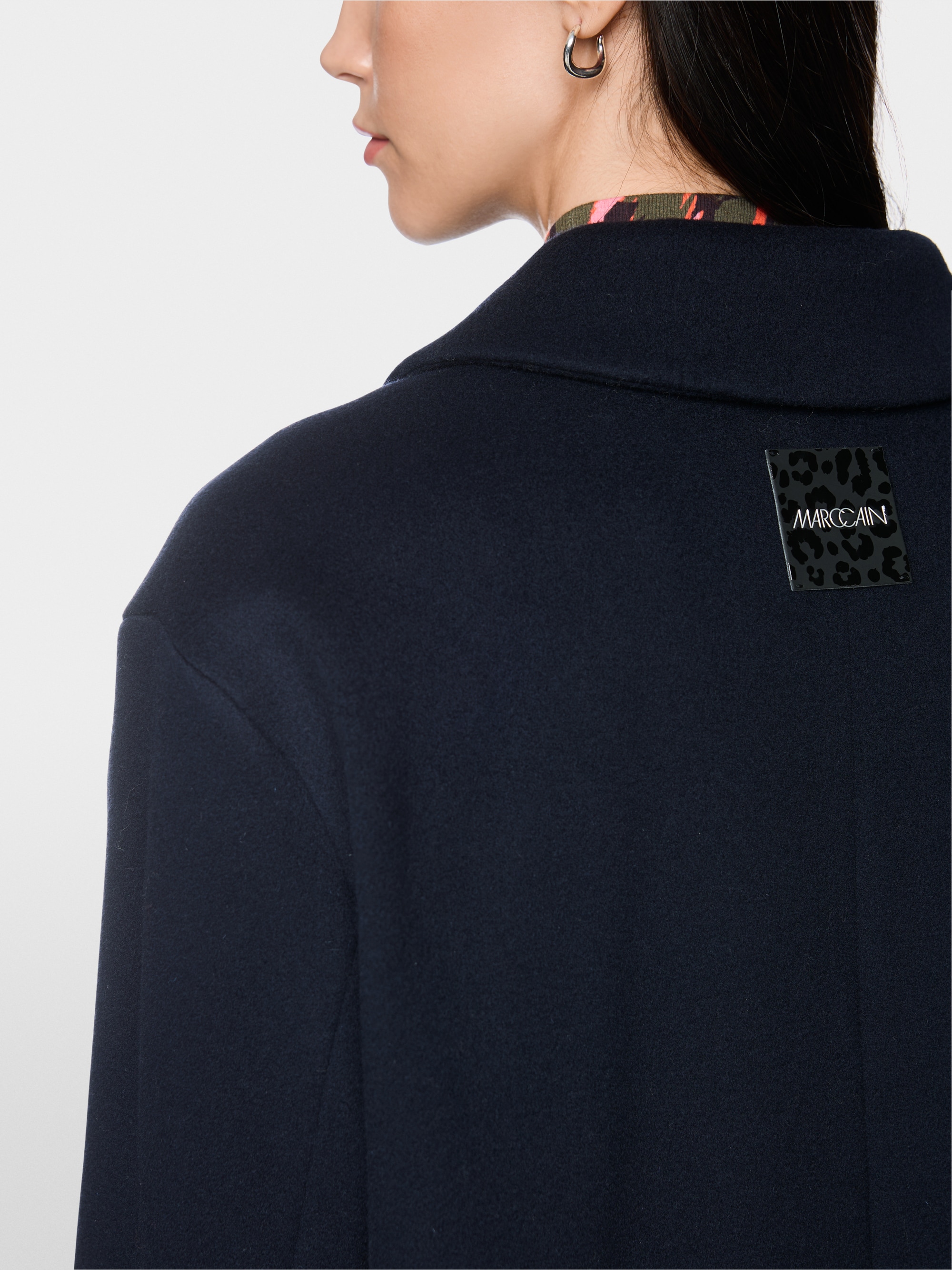 Coat in new wool with cashmere