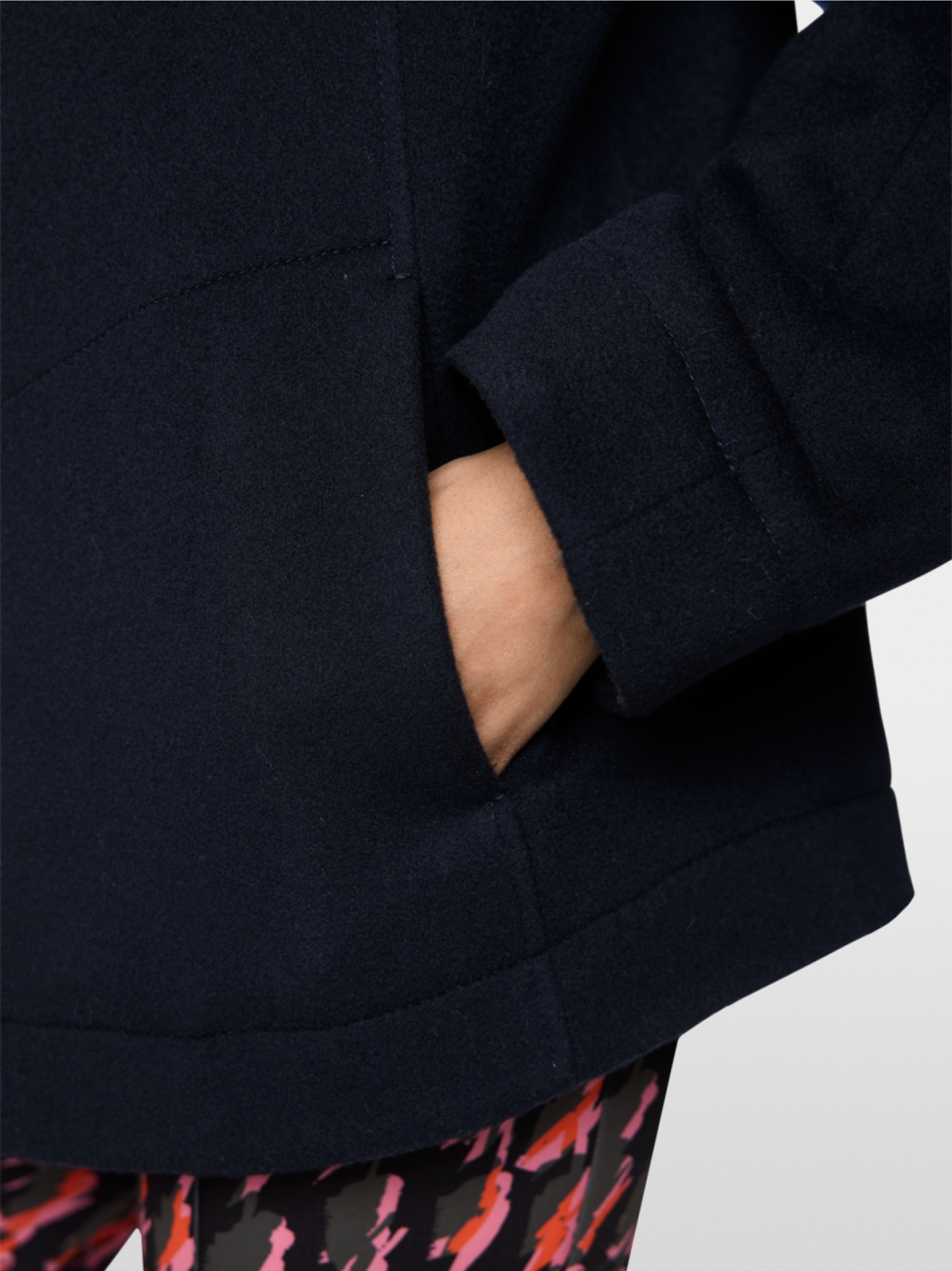 Jacket in new wool with cashmere