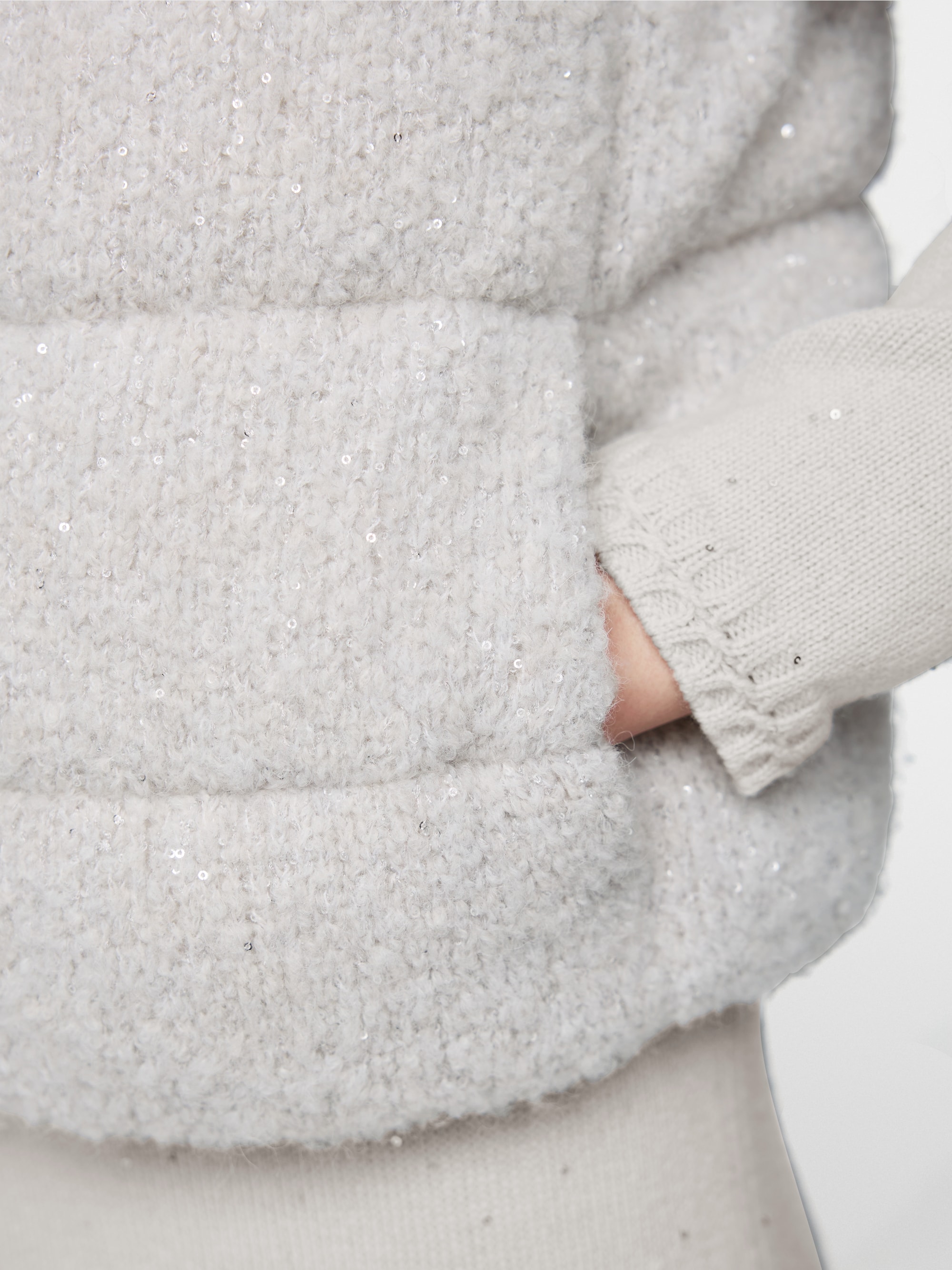 ‘Knitted in Germany’ bouclé waistcoat