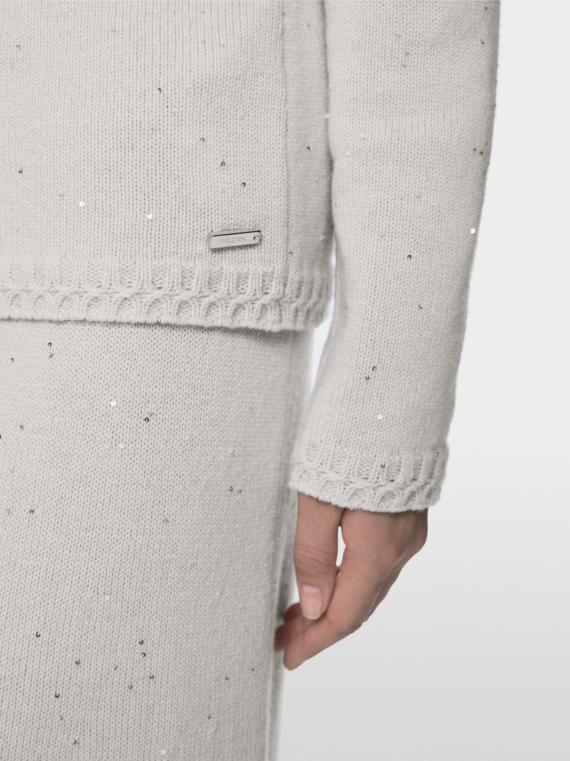 ‘Knitted in Germany’ sequin jumper