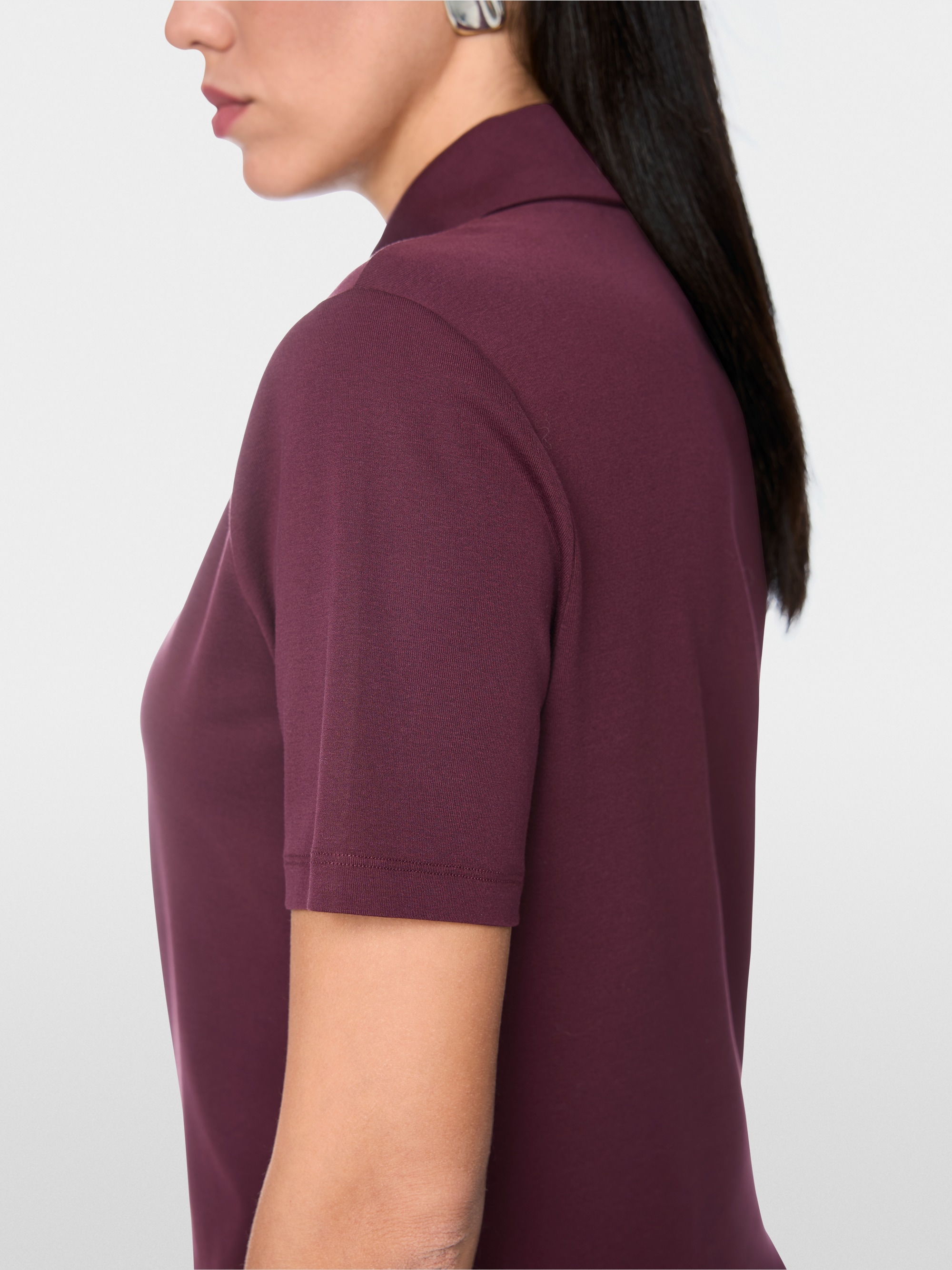 Stretch cotton polo shirt