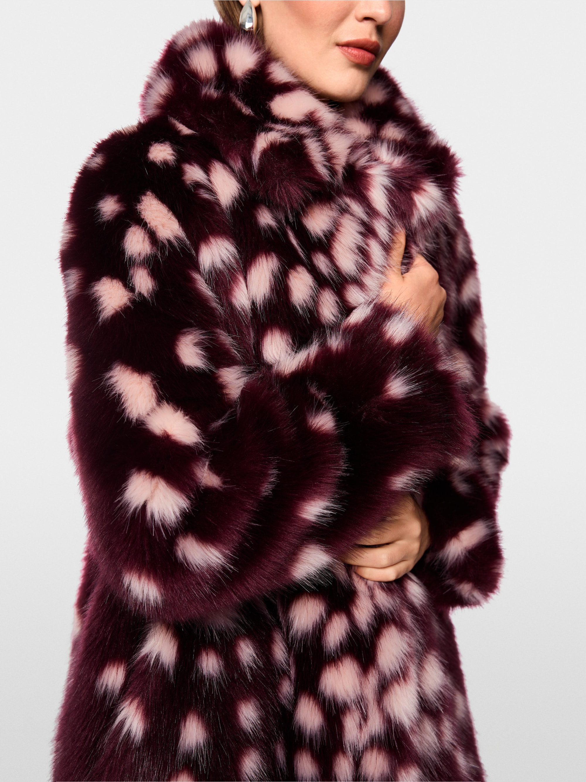 Manteau à imprimé à pois marquant