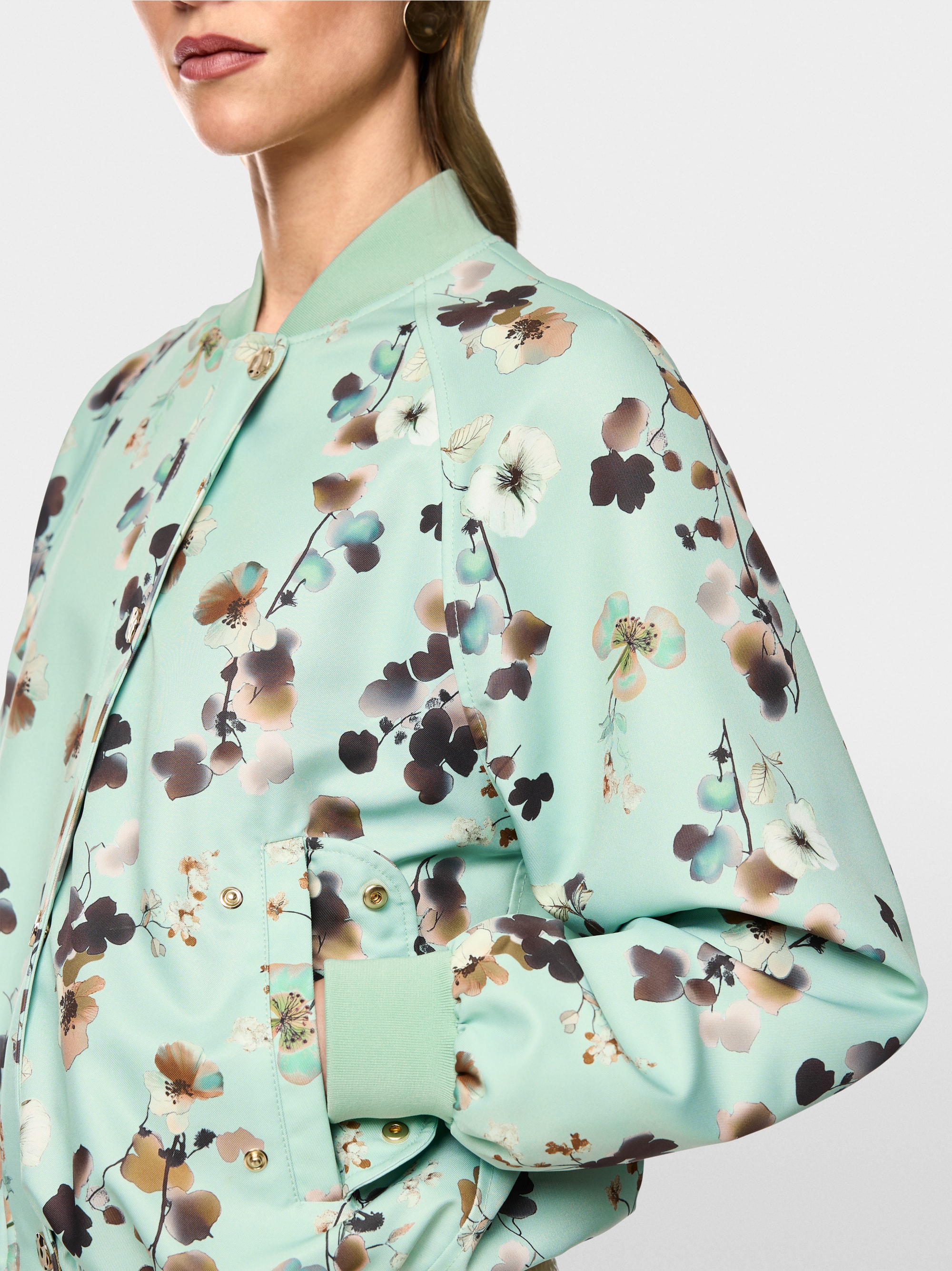 Blouson jacket with floral print