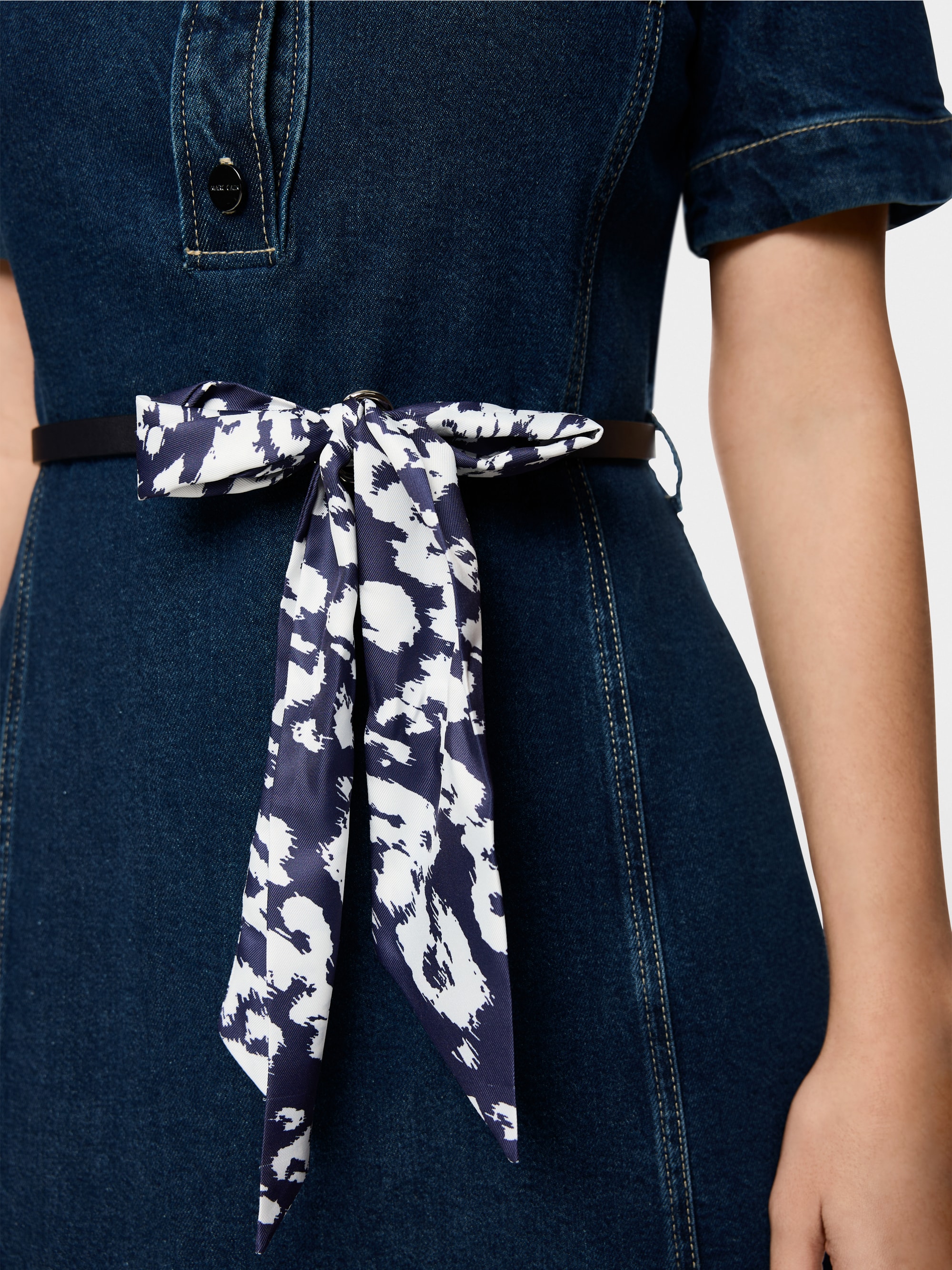 Short denim dress