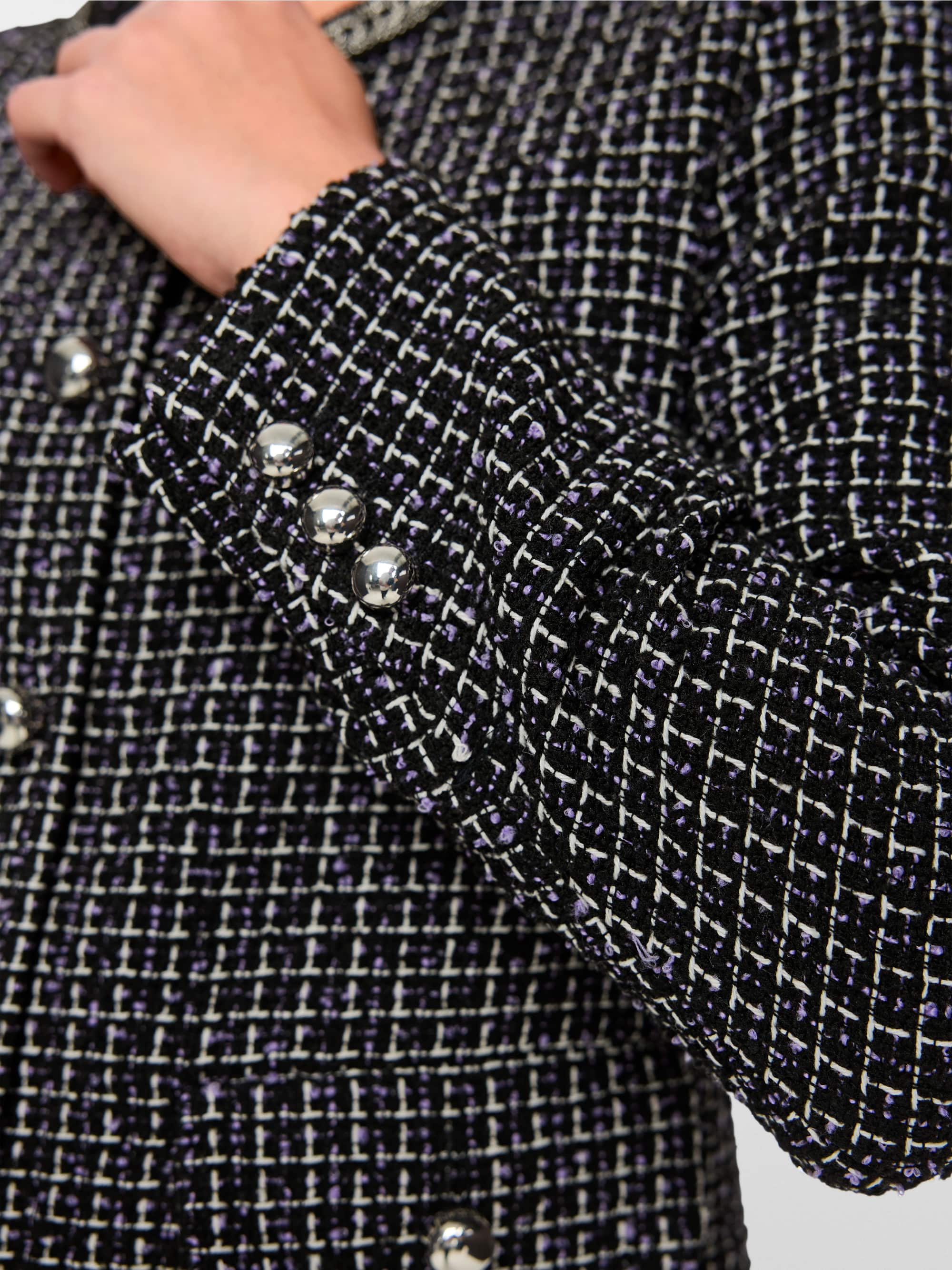 Veste en tweed avec détail chaîne