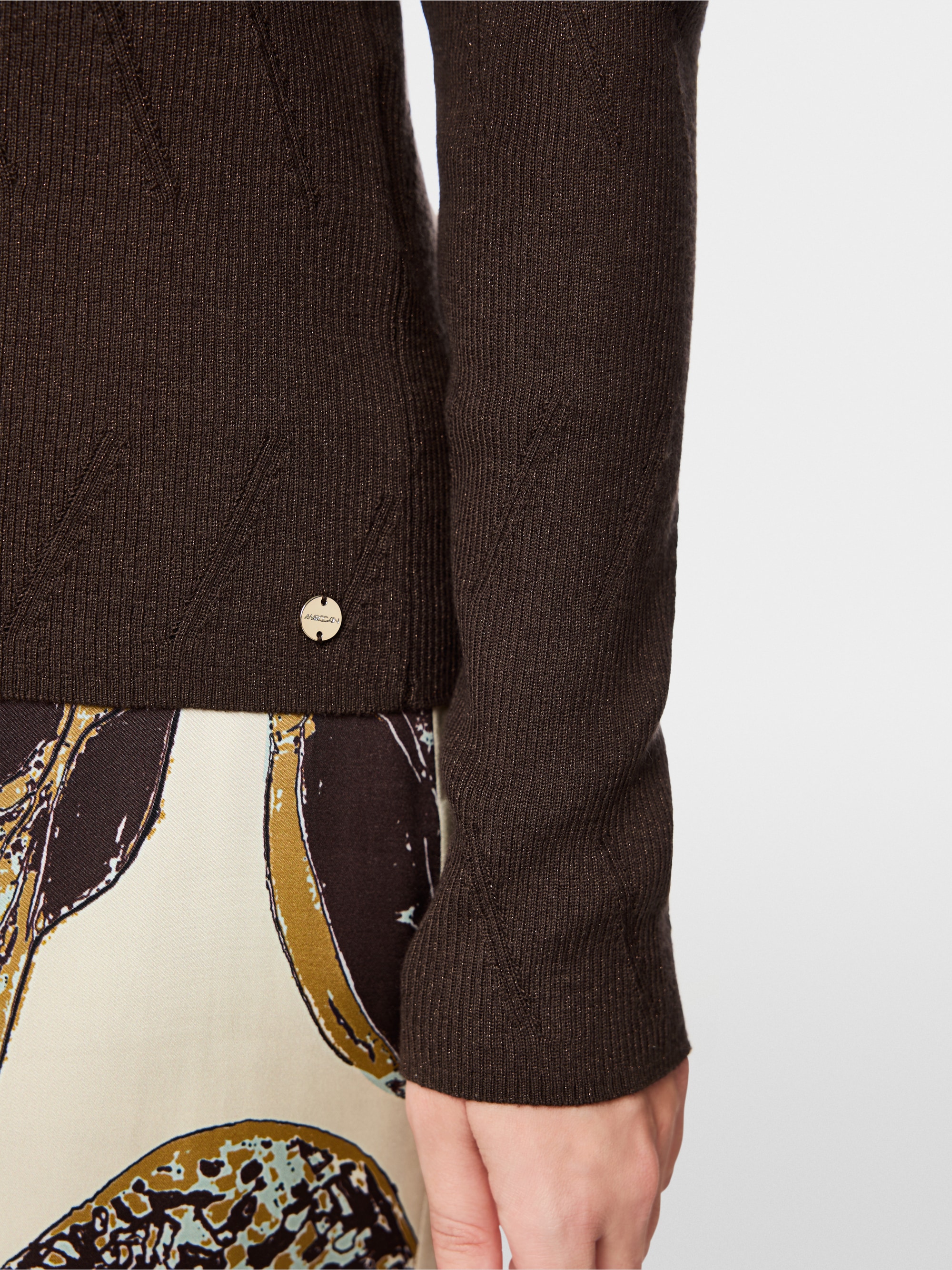 Cardigan with lurex sheen