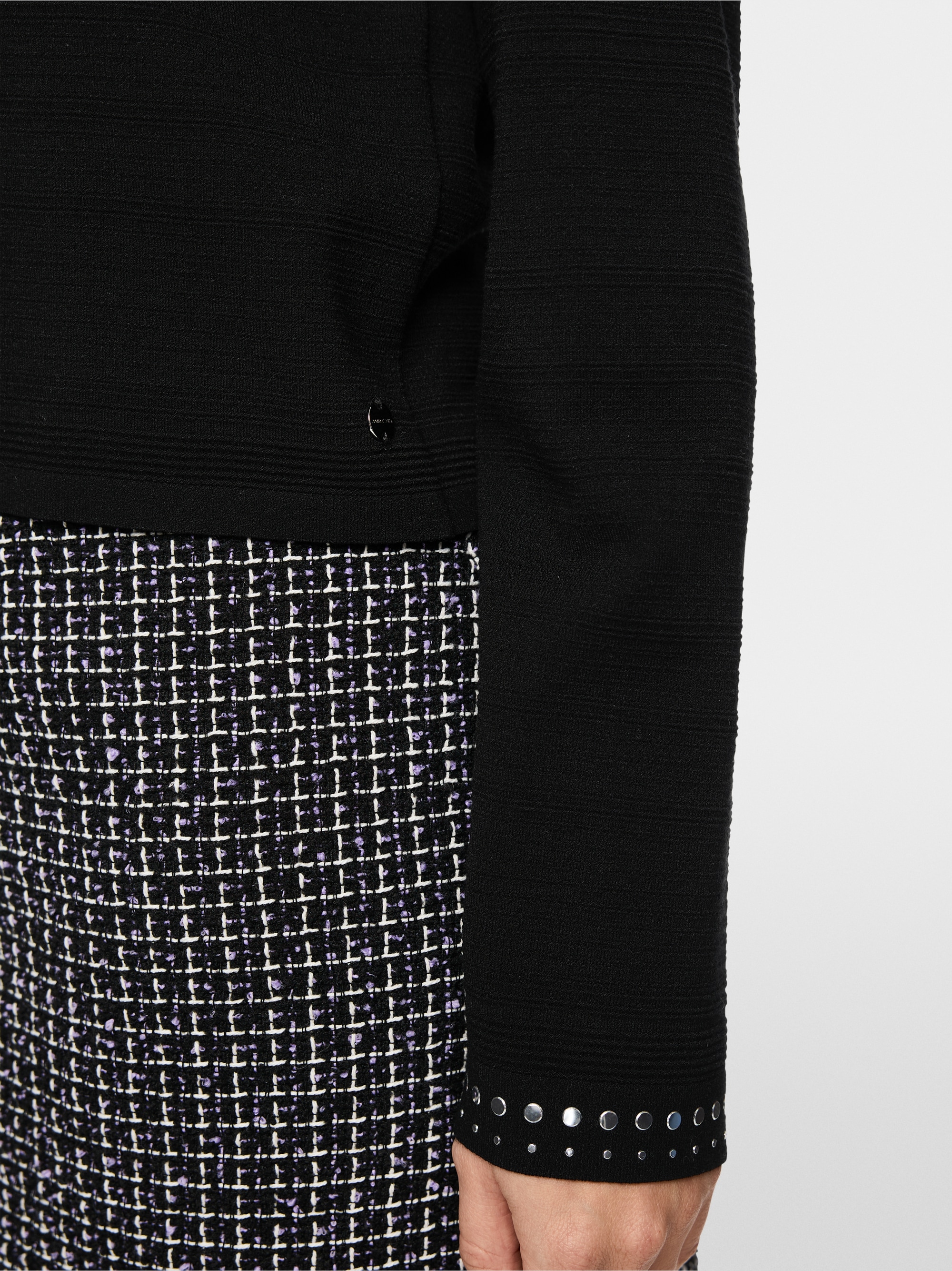 ‘Knitted in Germany’ cardigan w/ studs