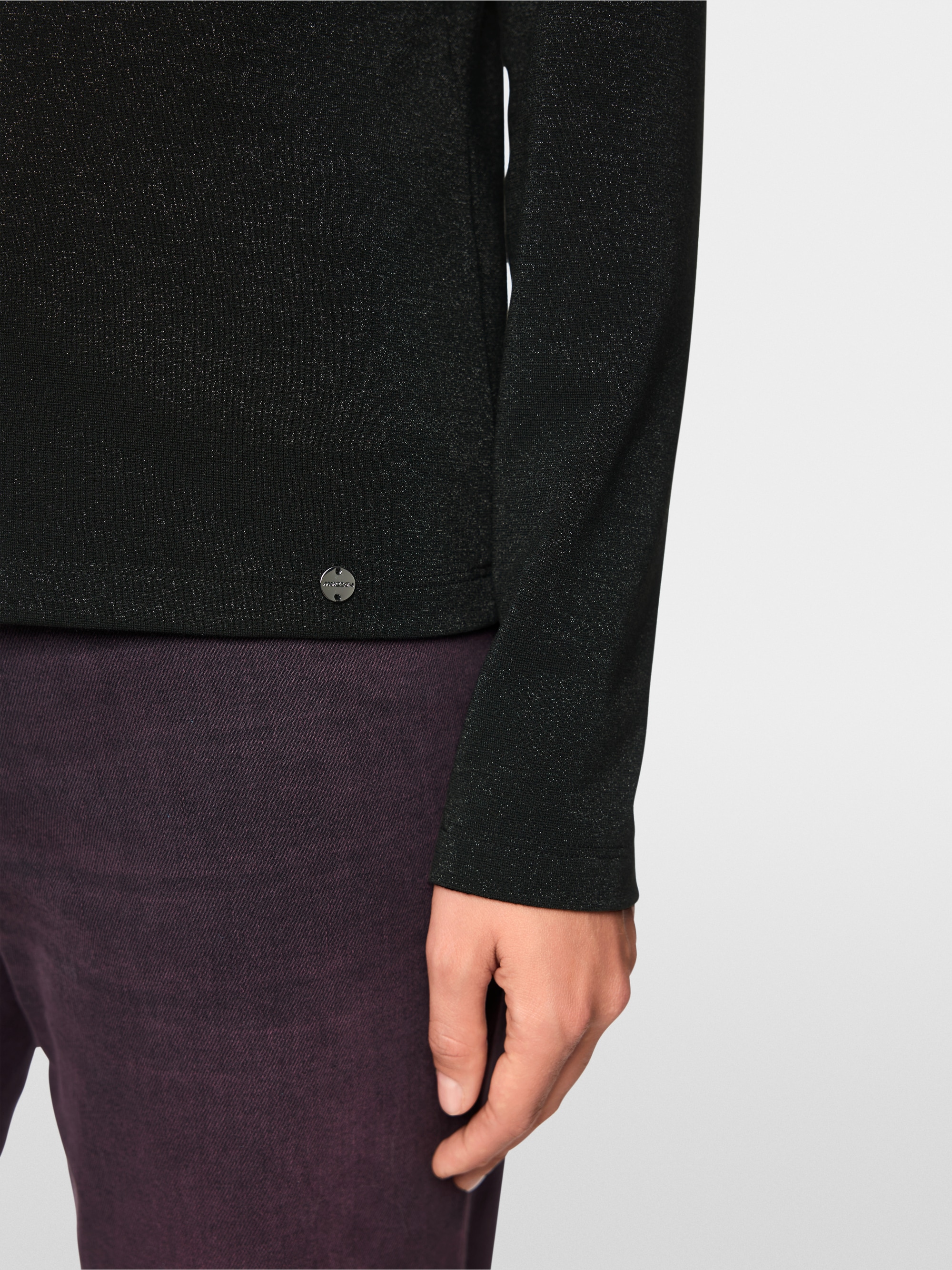 Fitted shirt with lurex
