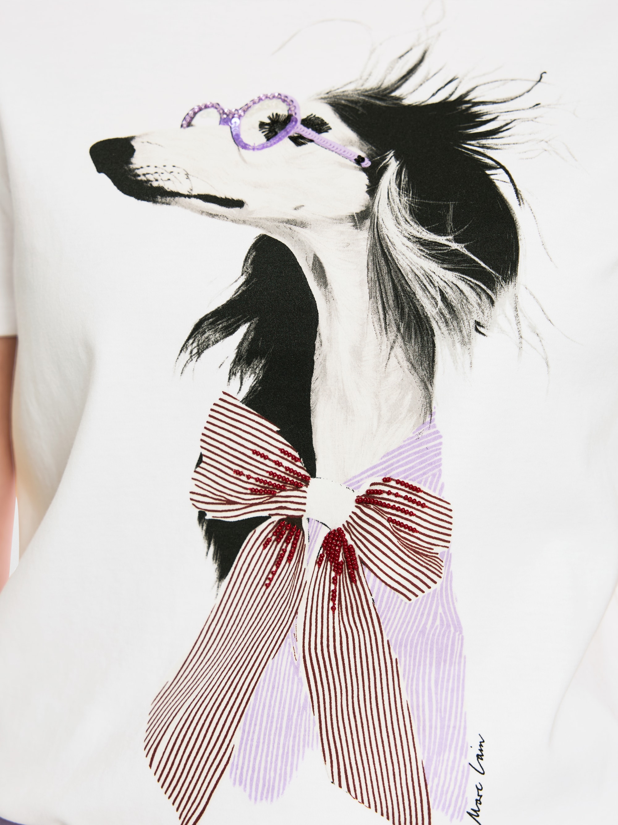 T-shirt avec imprimé chien et détails