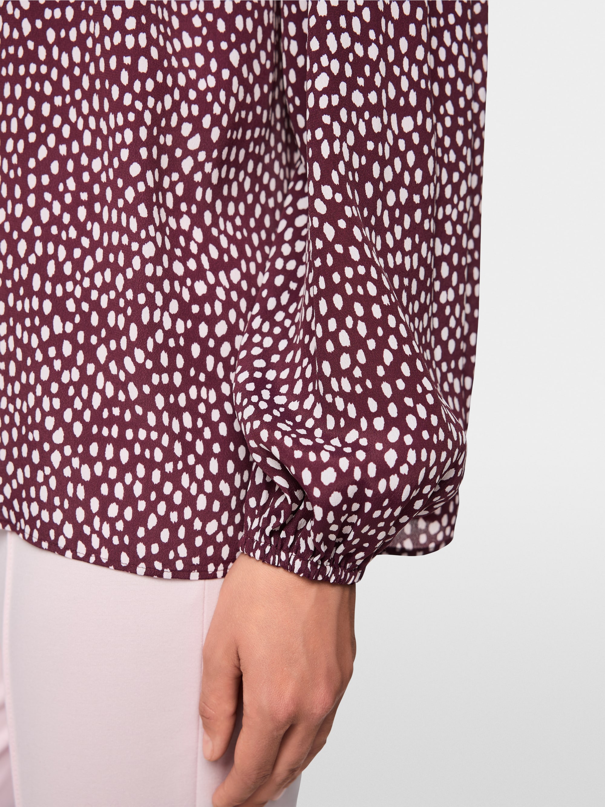 Blouse with polka dot print