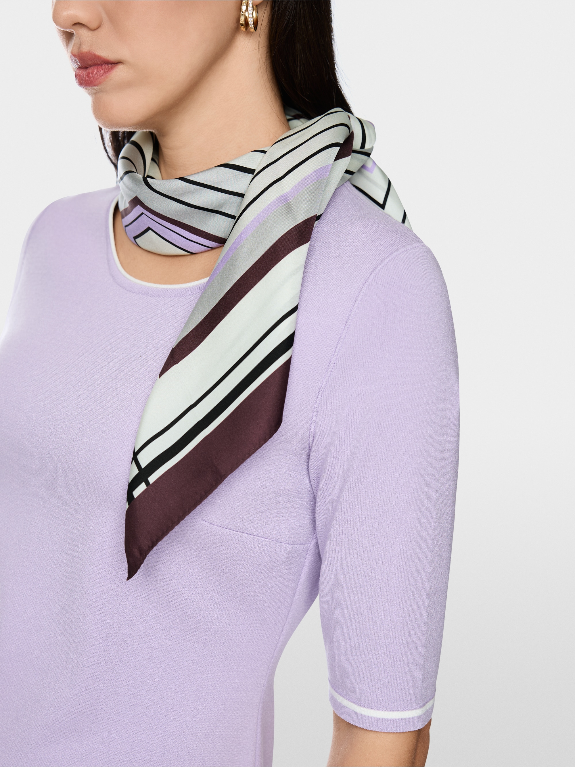 Silk scarf with a graphic design