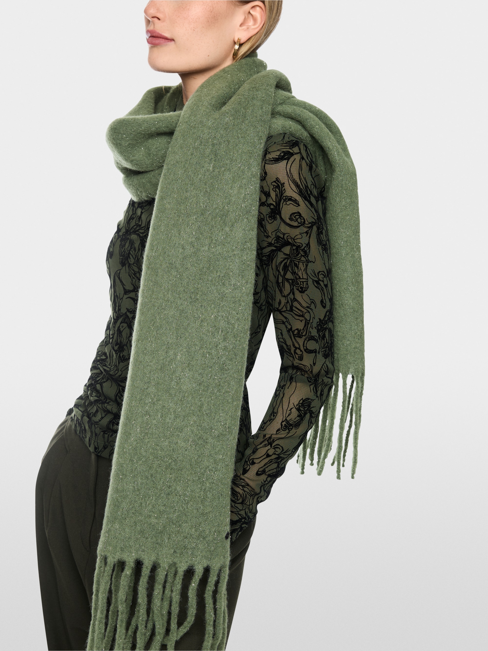 Alpaca wool blend scarf