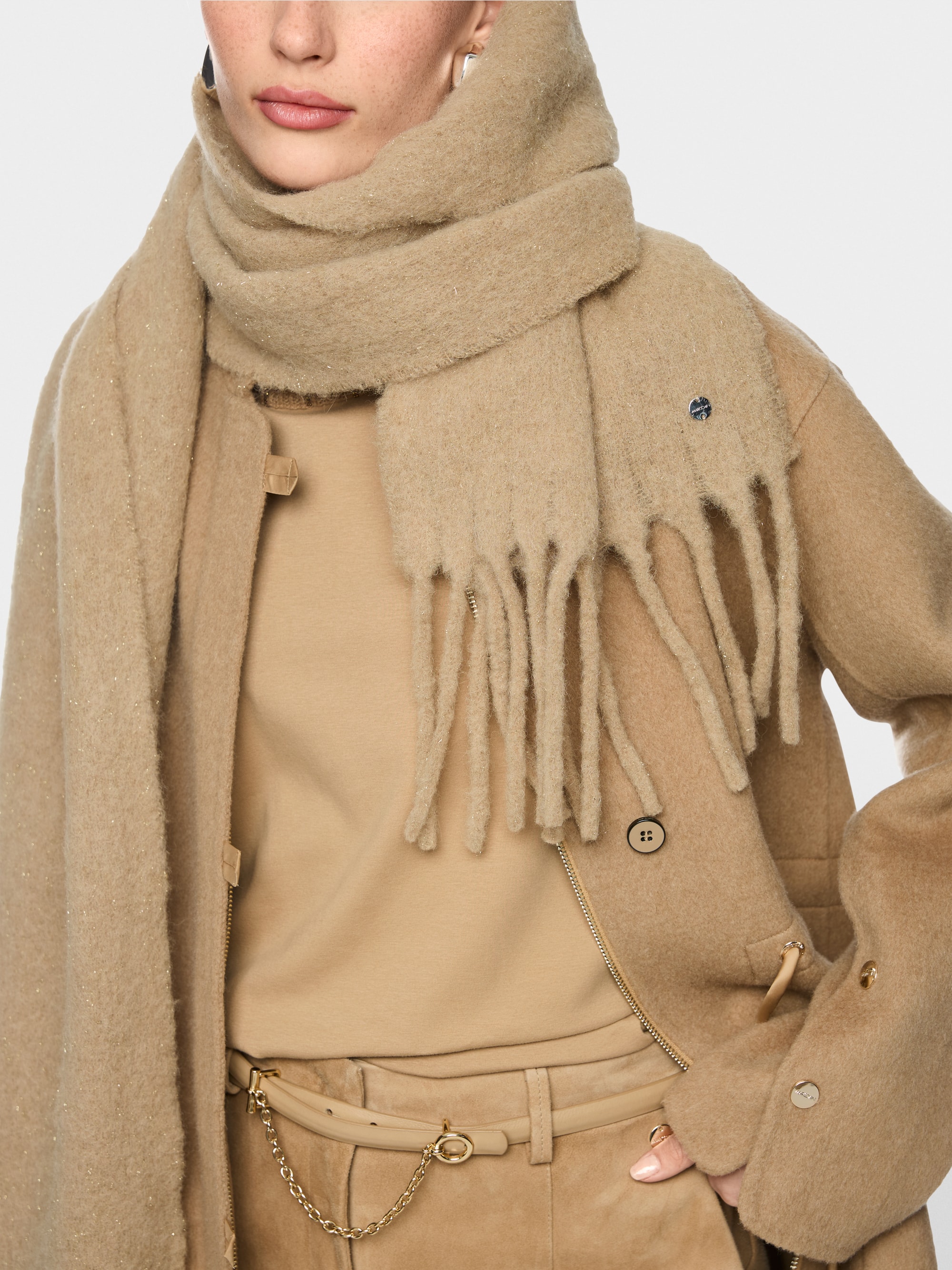 Alpaca wool blend scarf