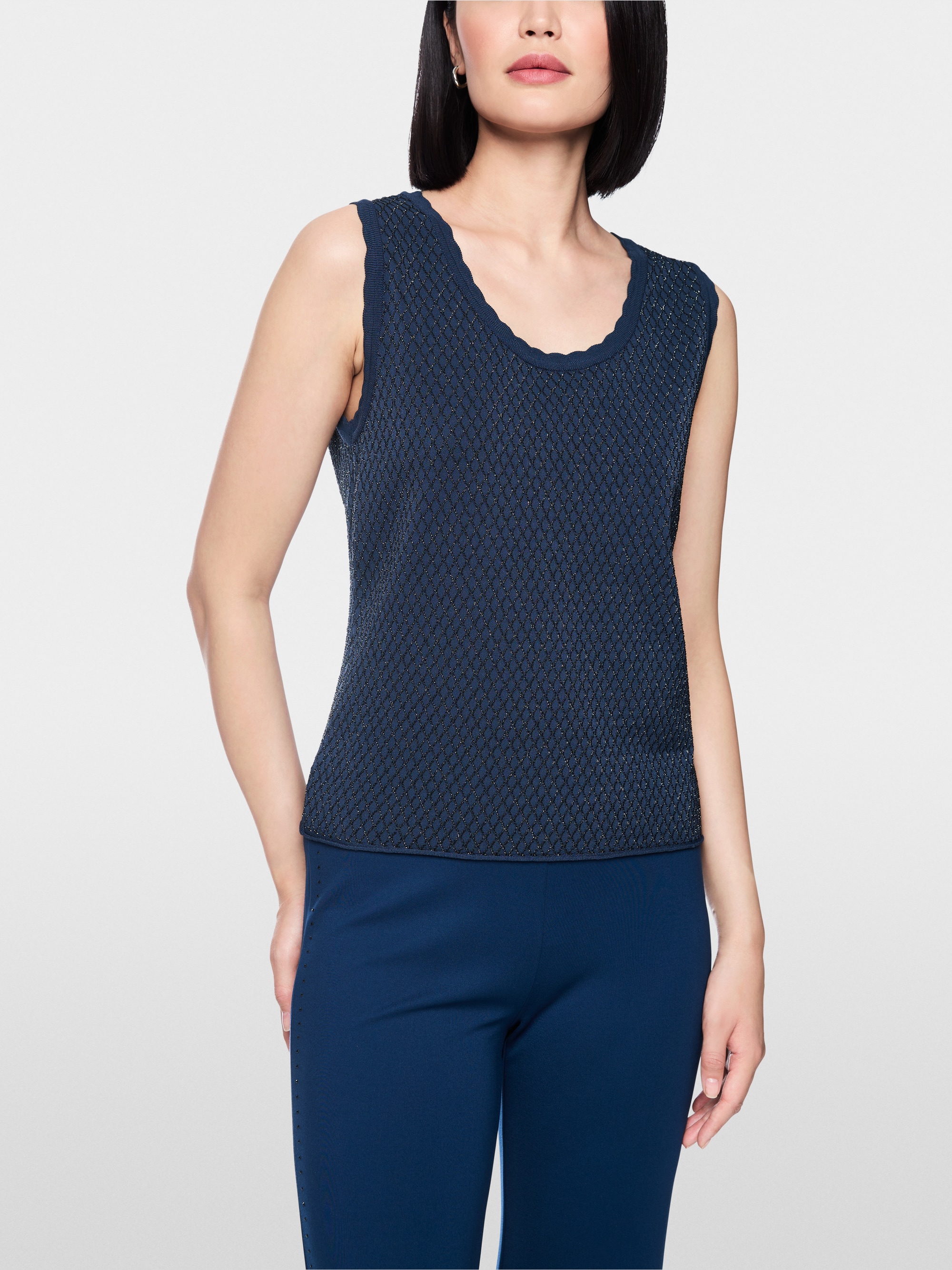 ‘Knitted in Germany’ top with lurex