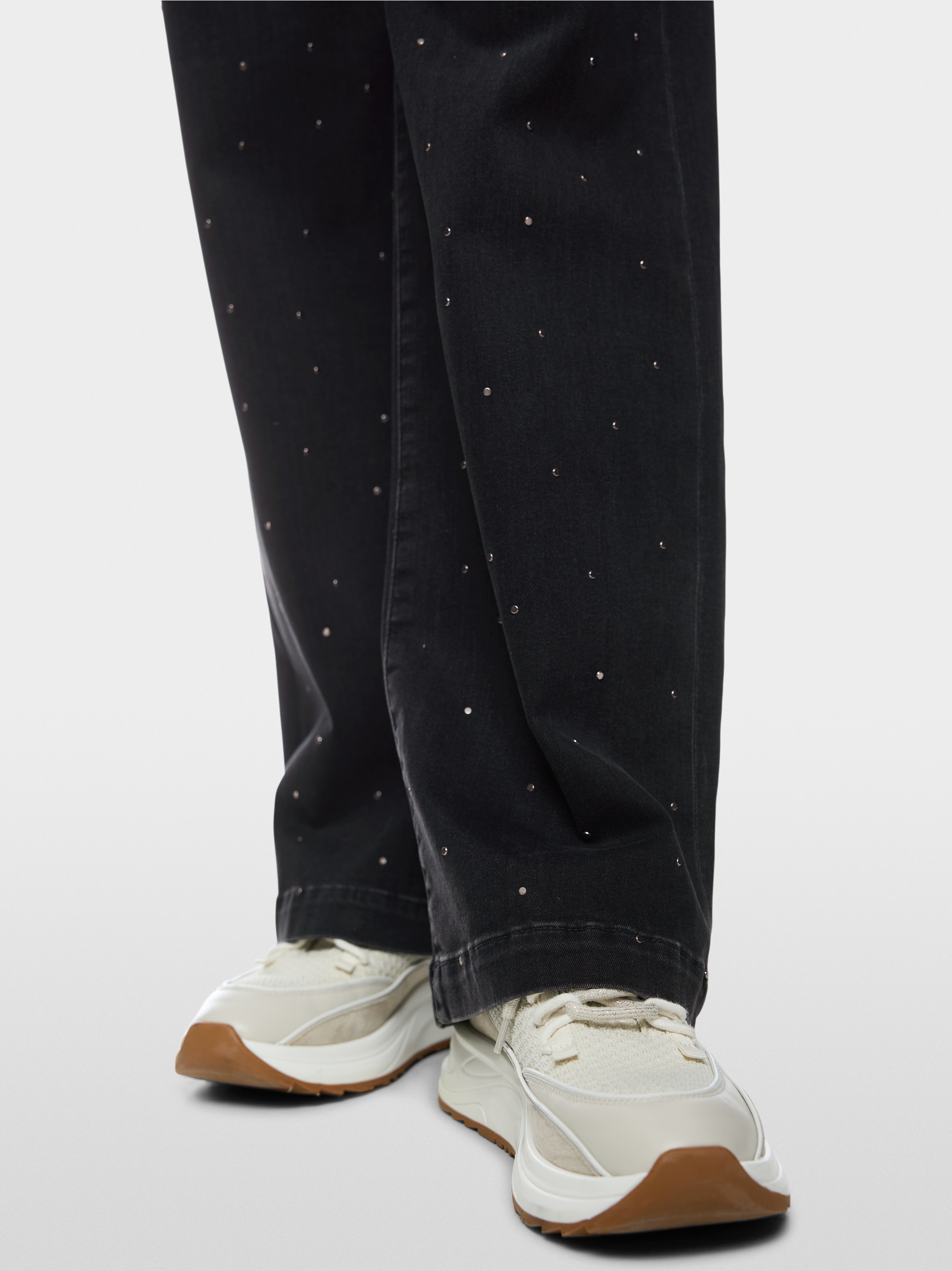 WIGAN wide fit jeans with studs