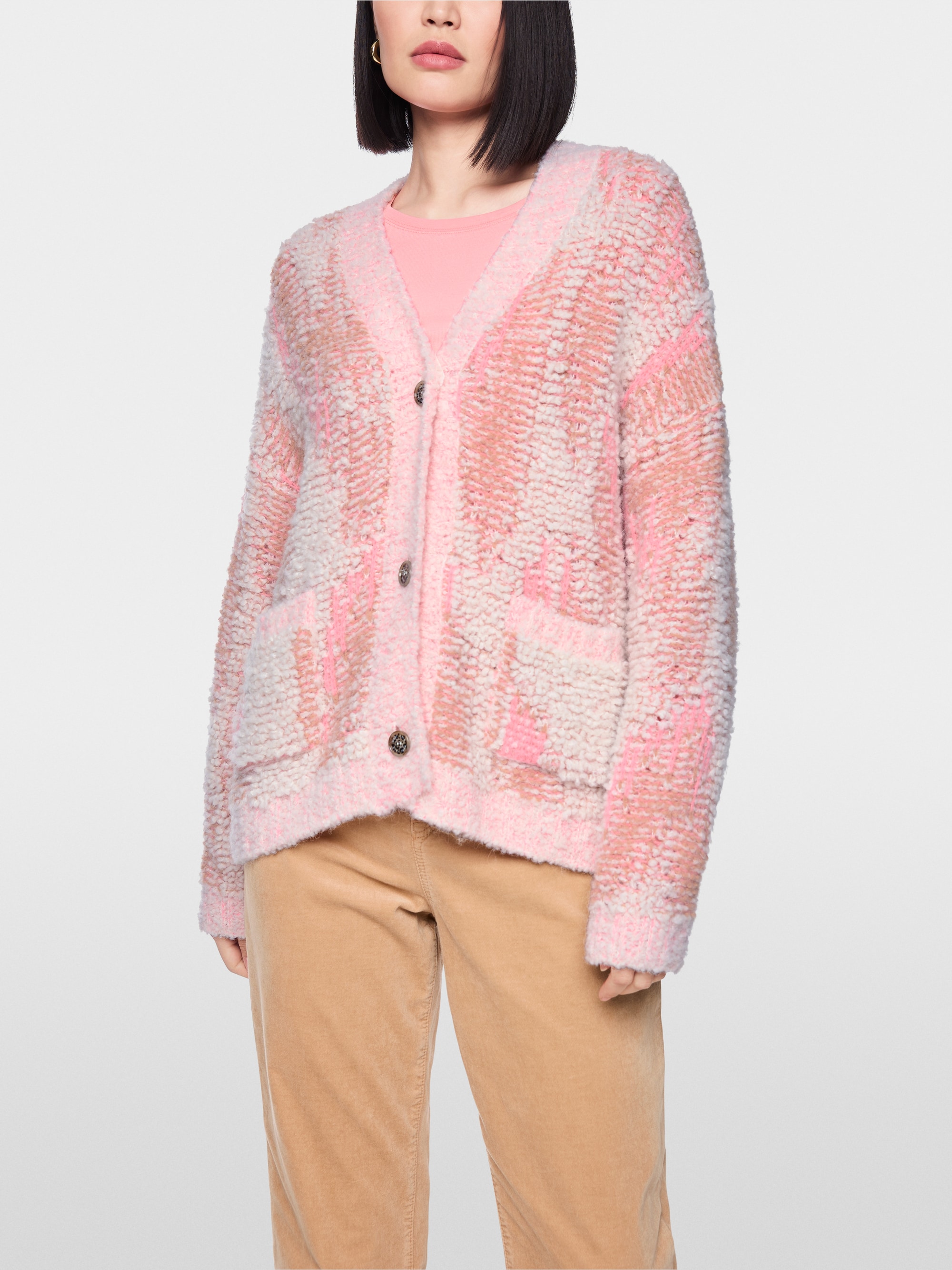 ‘Knitted in Germany’ bouclé cardigan