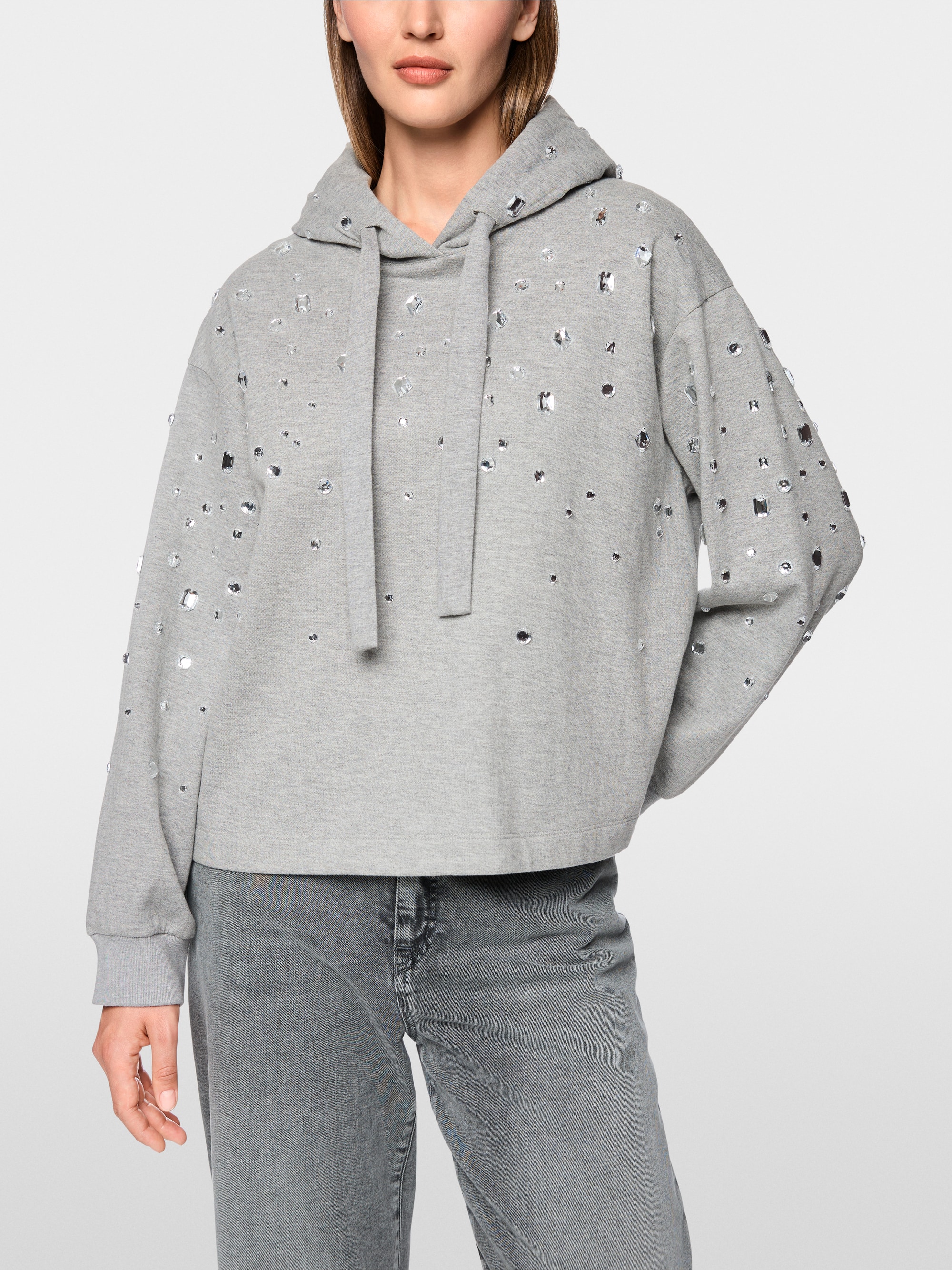 Hoodie with rhinestones