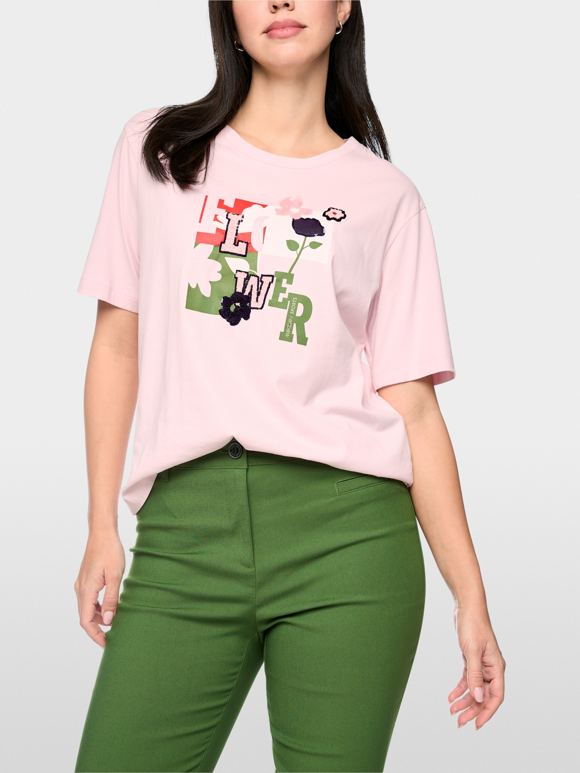 T-shirt imprimé à paillettes