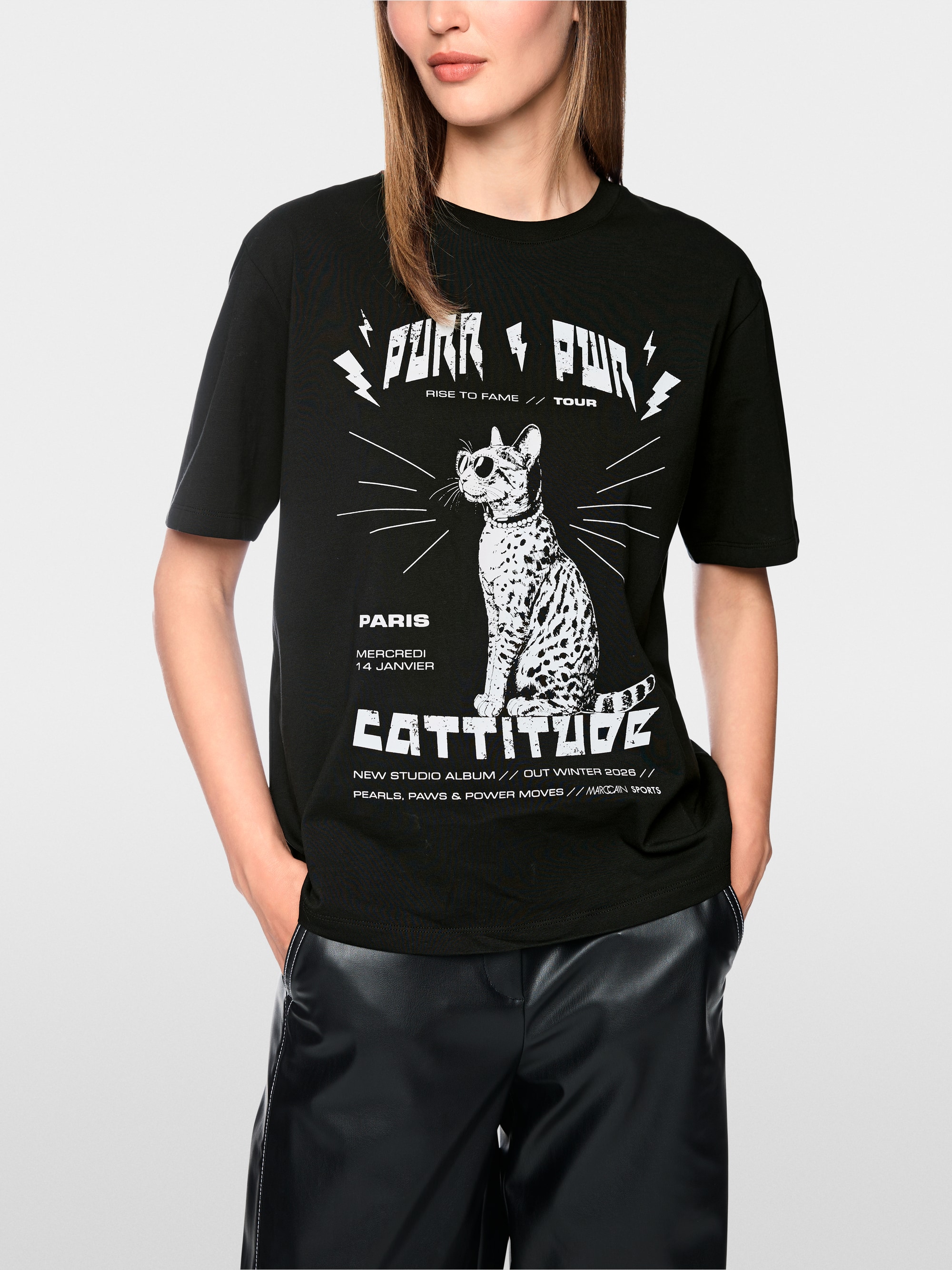 Cotton T-shirt with festival print