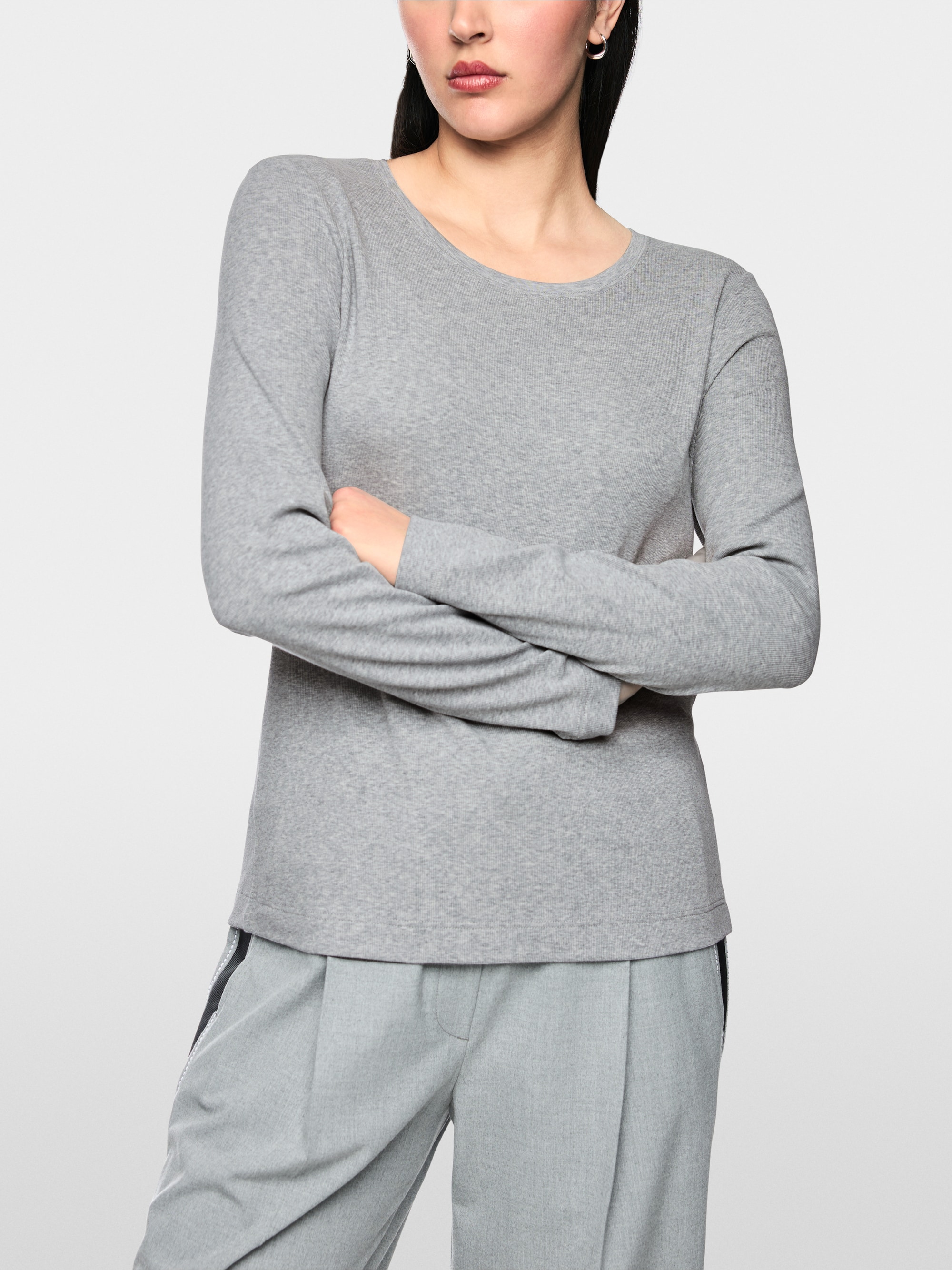 Ribbed knit shirt