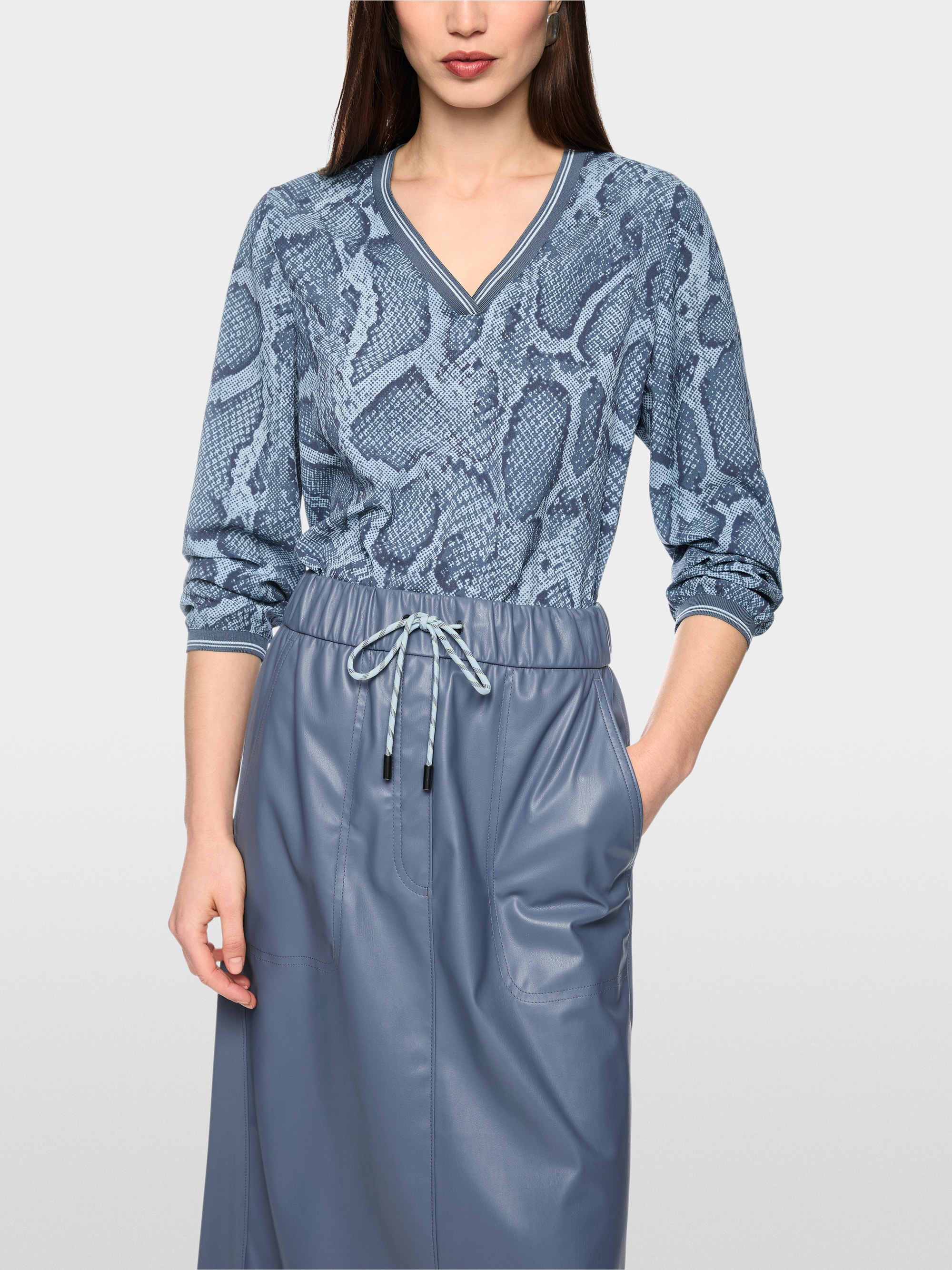 Blouse with animal print