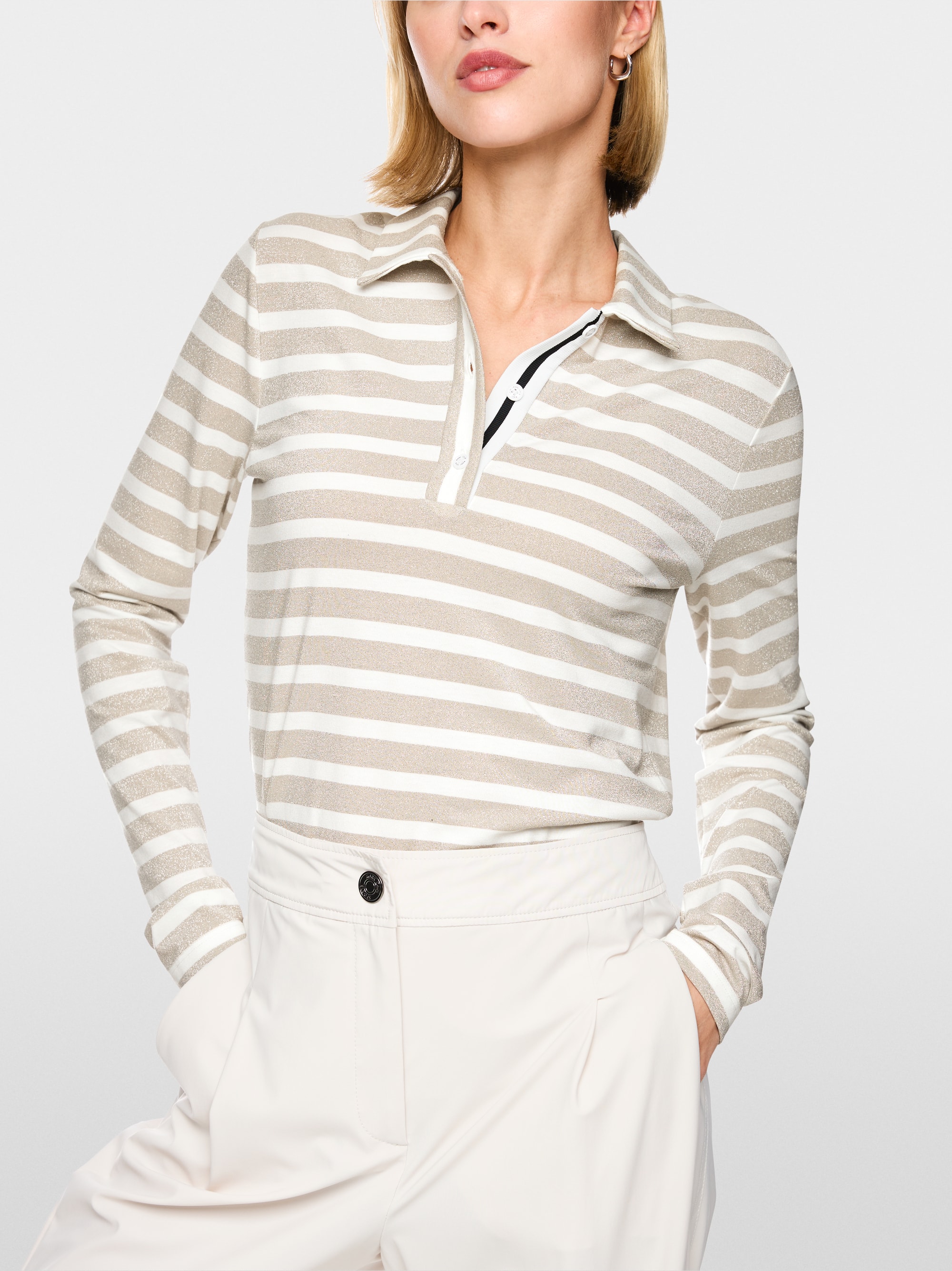 Polo avec effet lurex brillant