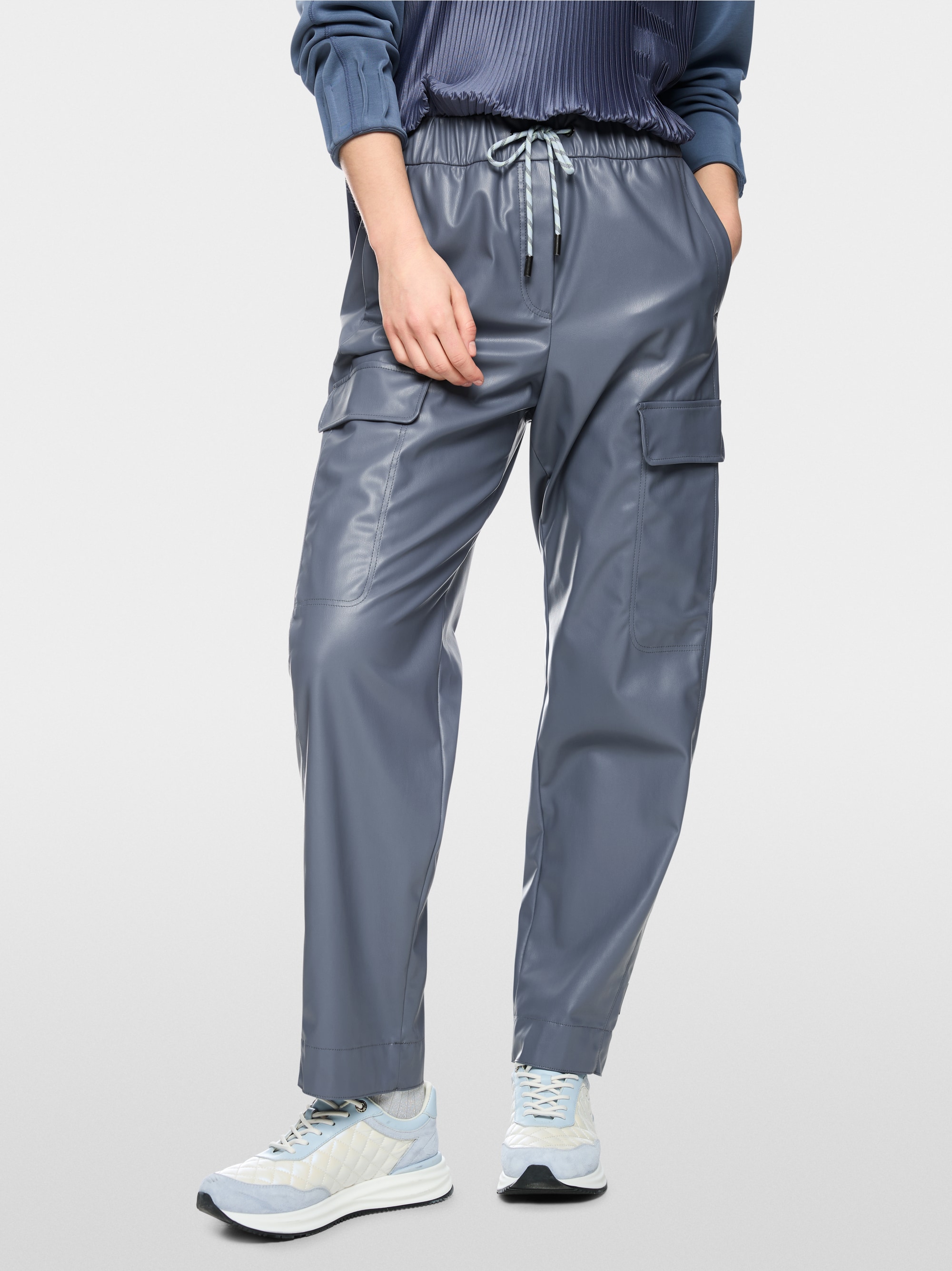 WUXI faux leather trousers