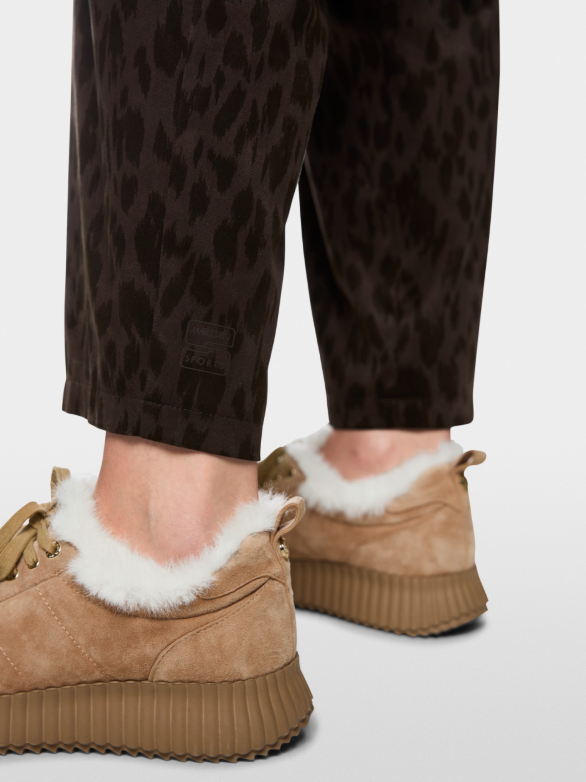 RANCHI relaxed fit leop print trousers
