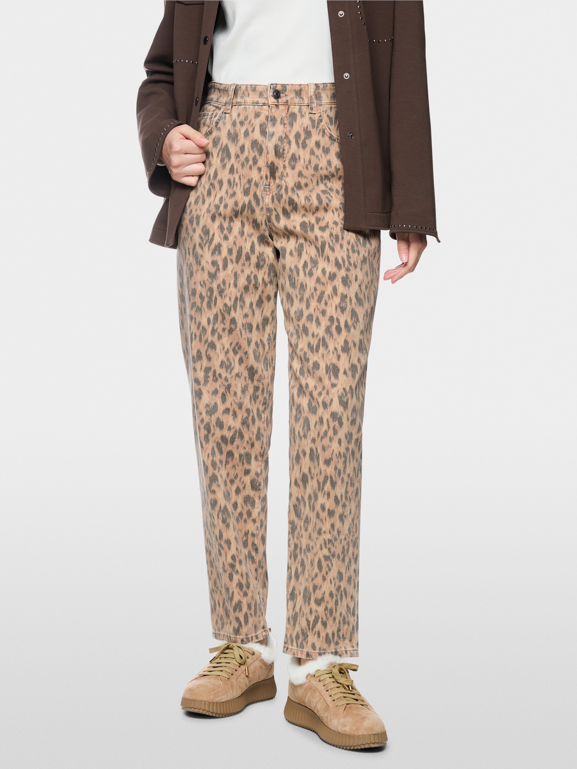 FEURA feminine fit leopard print jeans