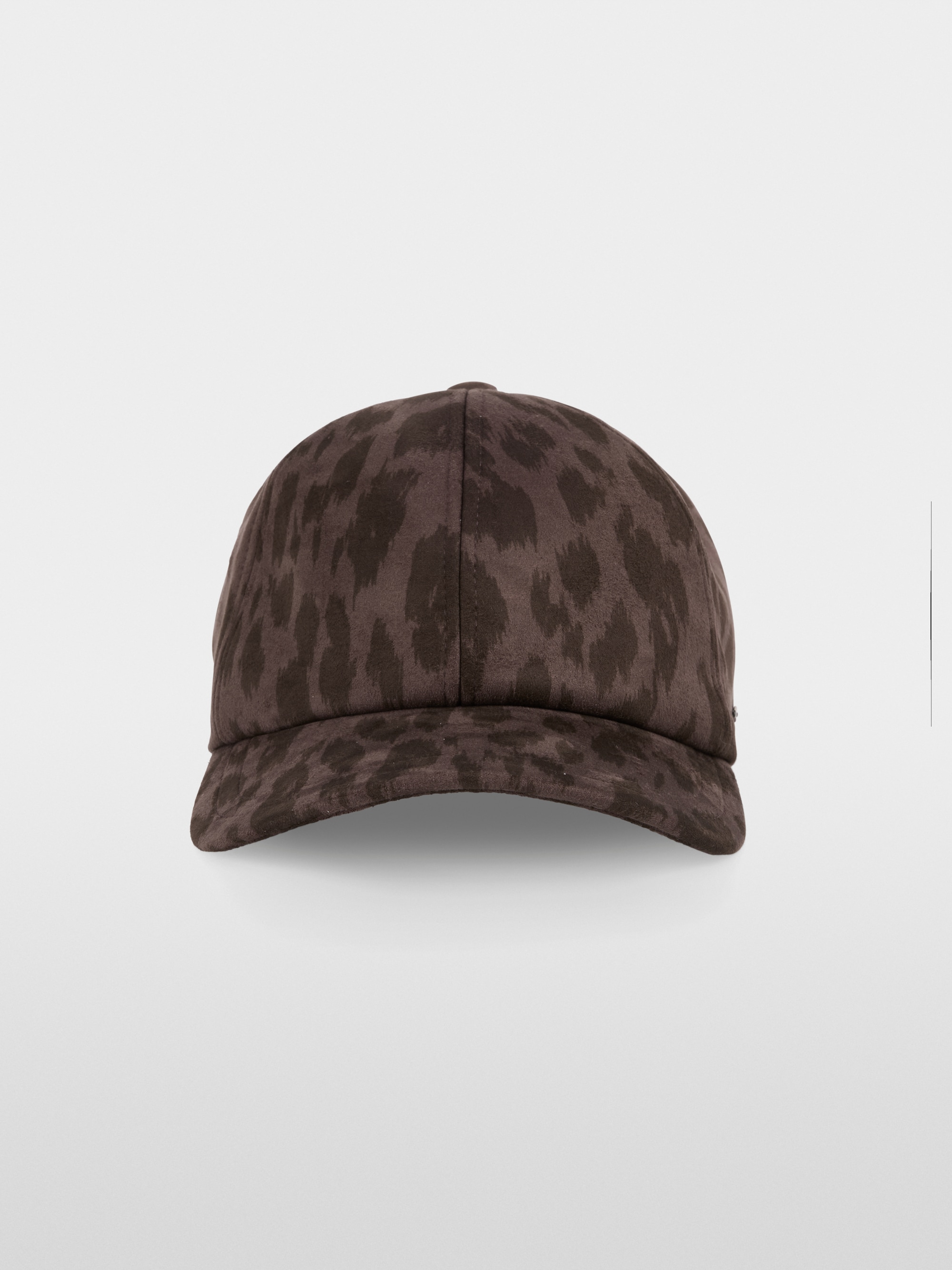 Leopard print cap with adjustable strap