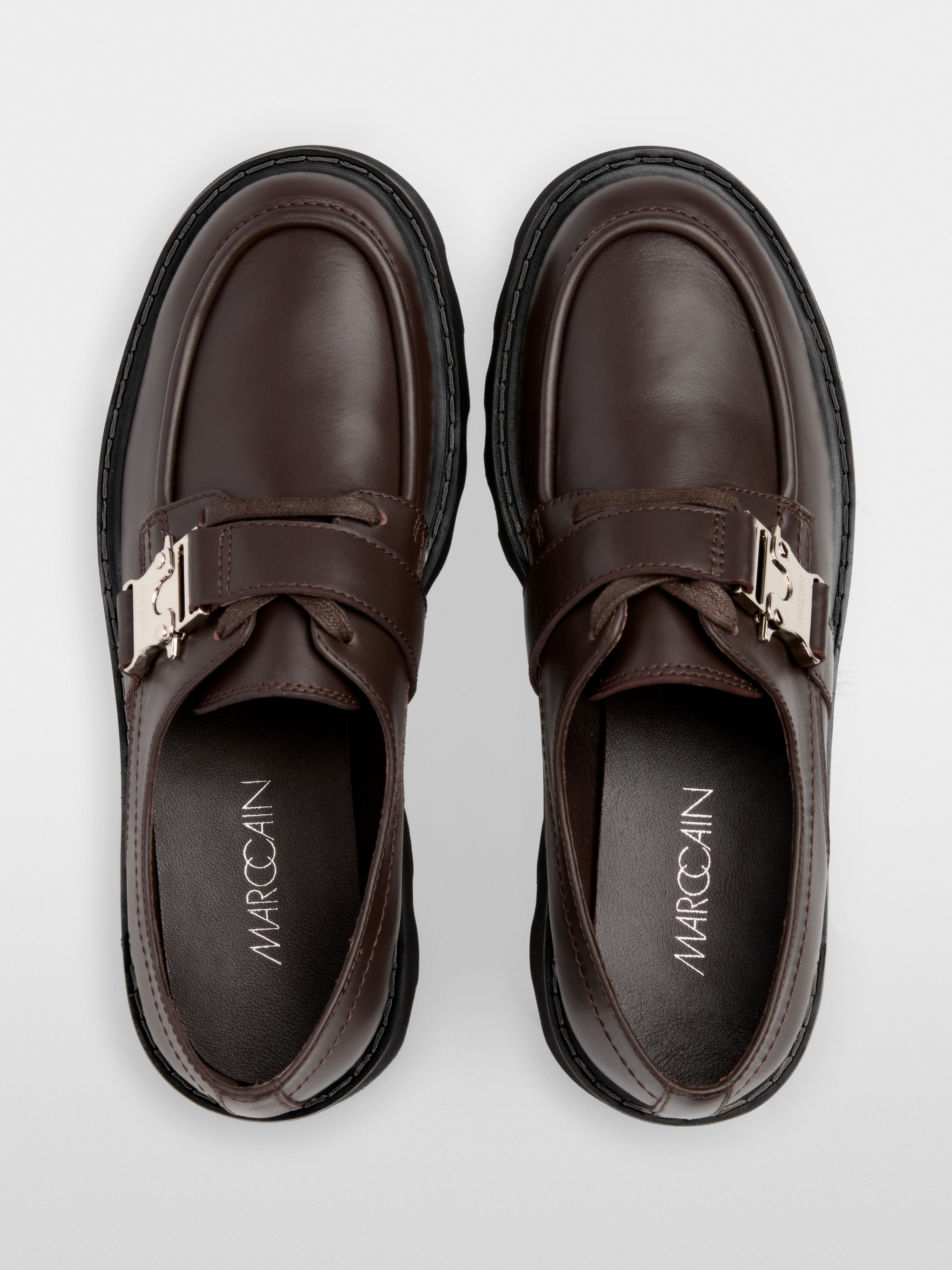 Loafers with buckle straps