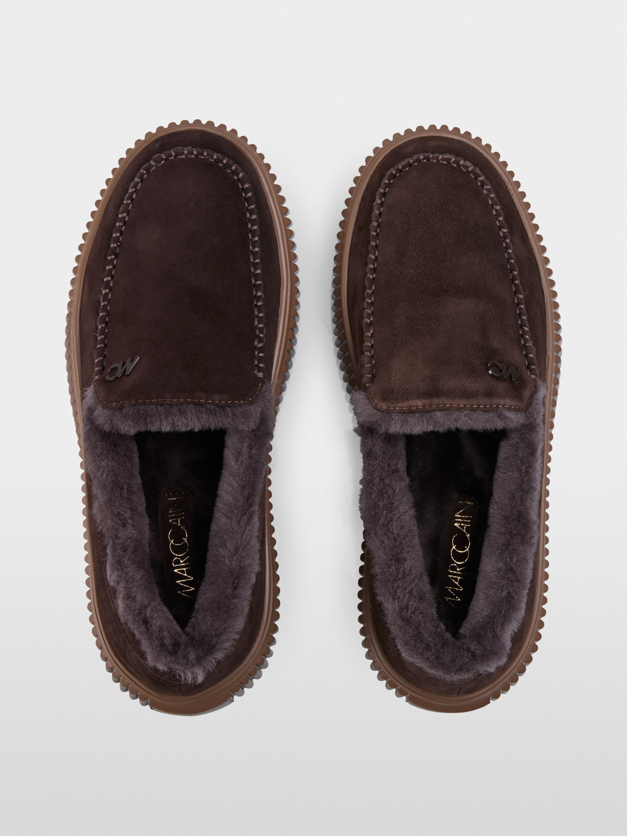 Mocassins en cuir velours d'agneau