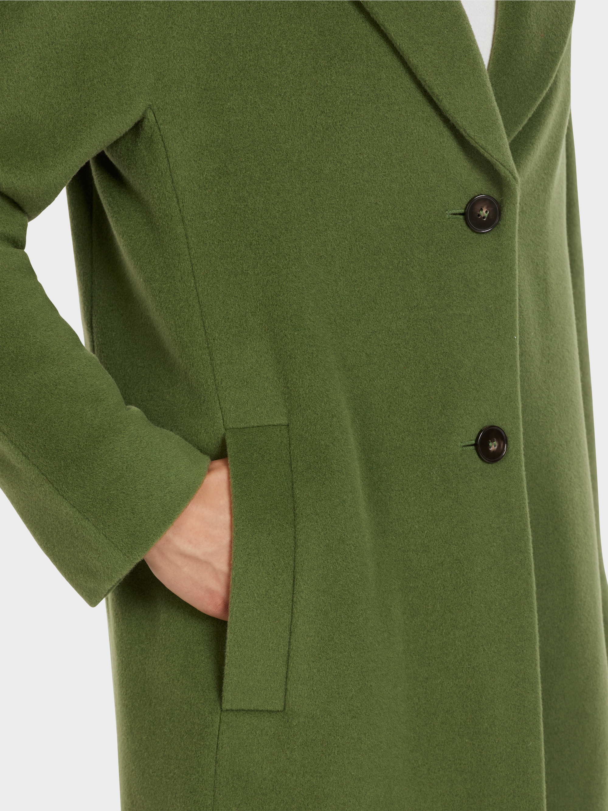 Wool coat with kimono sleeves