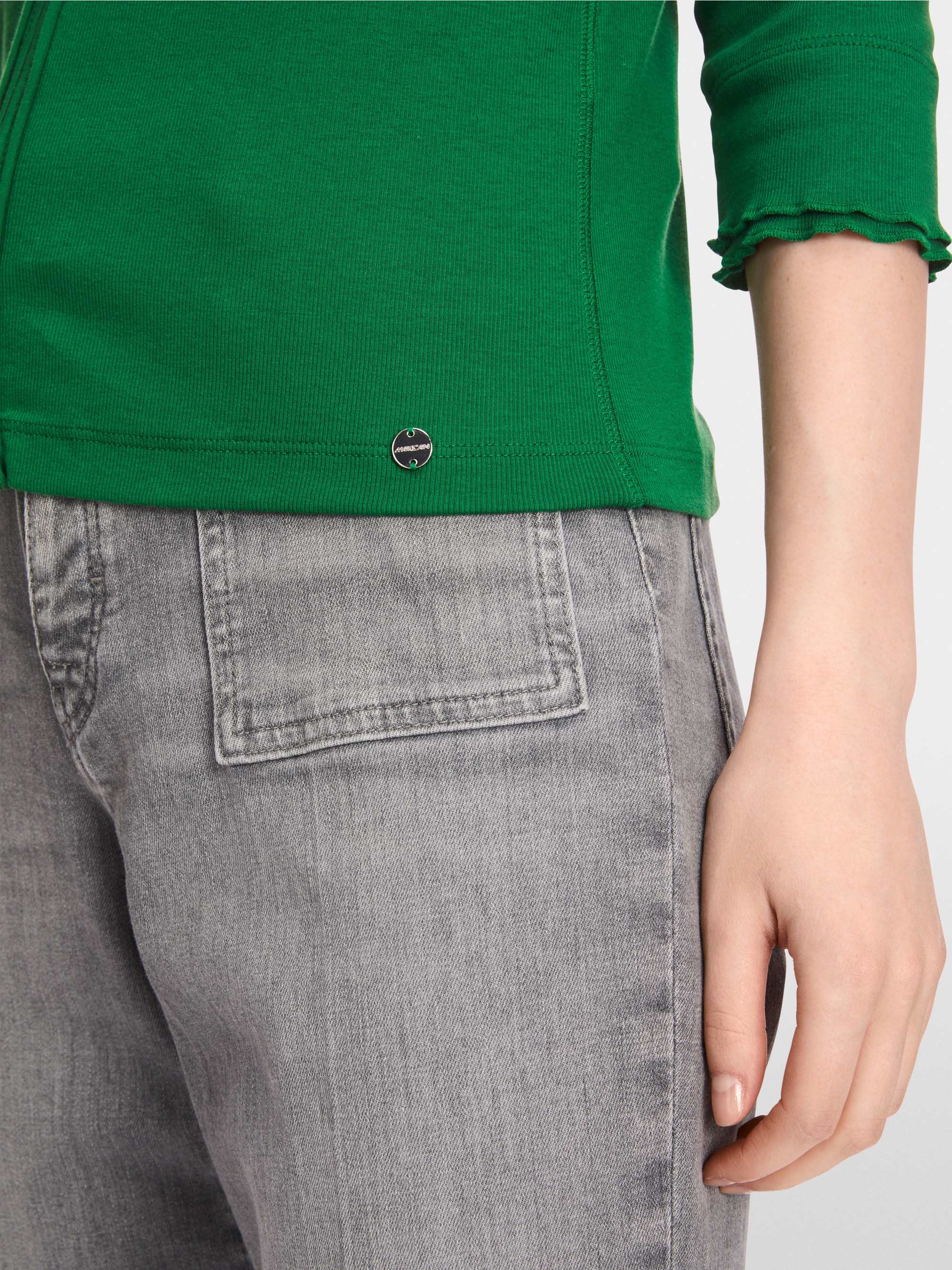 Sporty jacket with ruffle detail