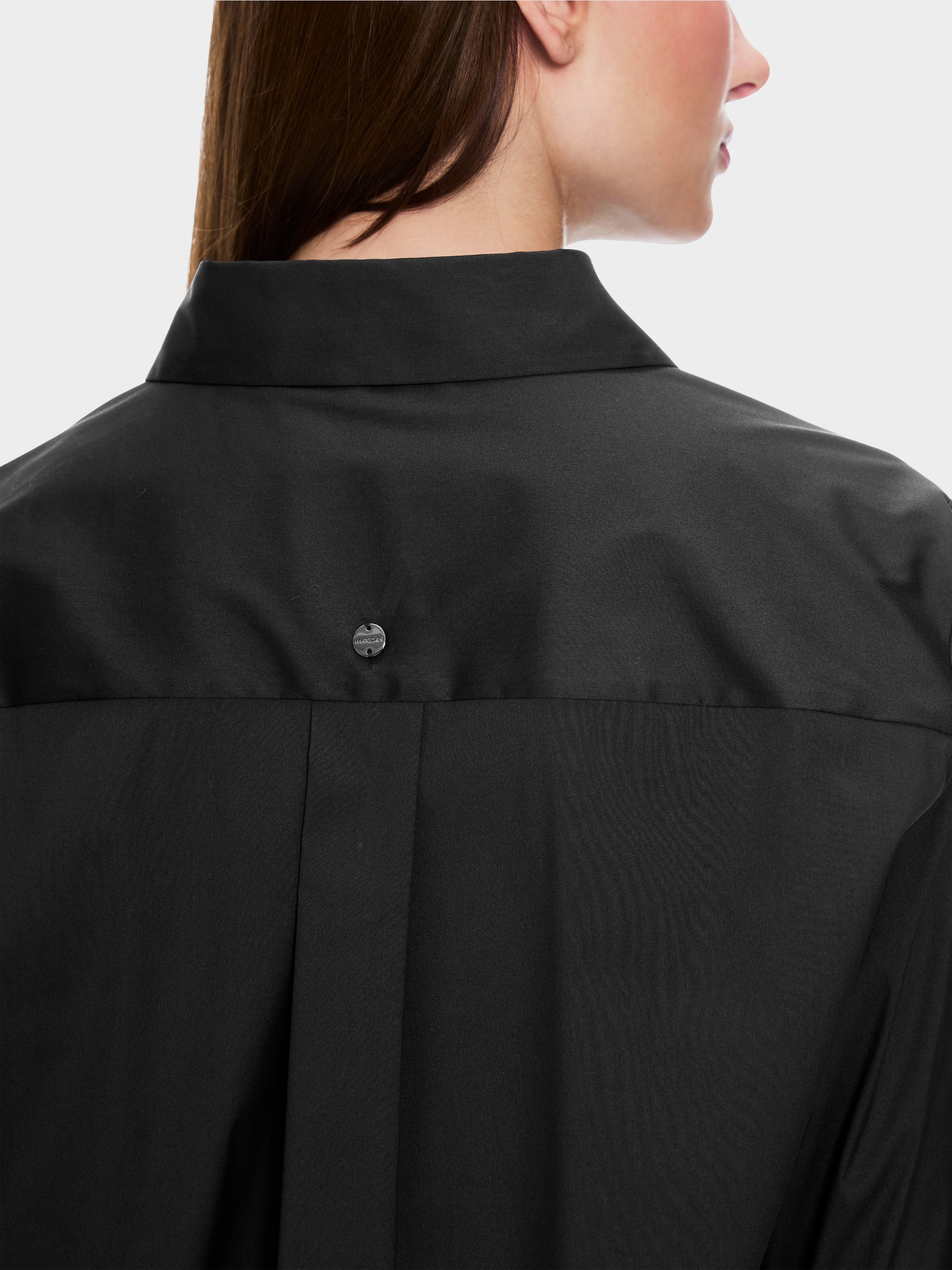 Stretchkatoenen overhemdblouse
